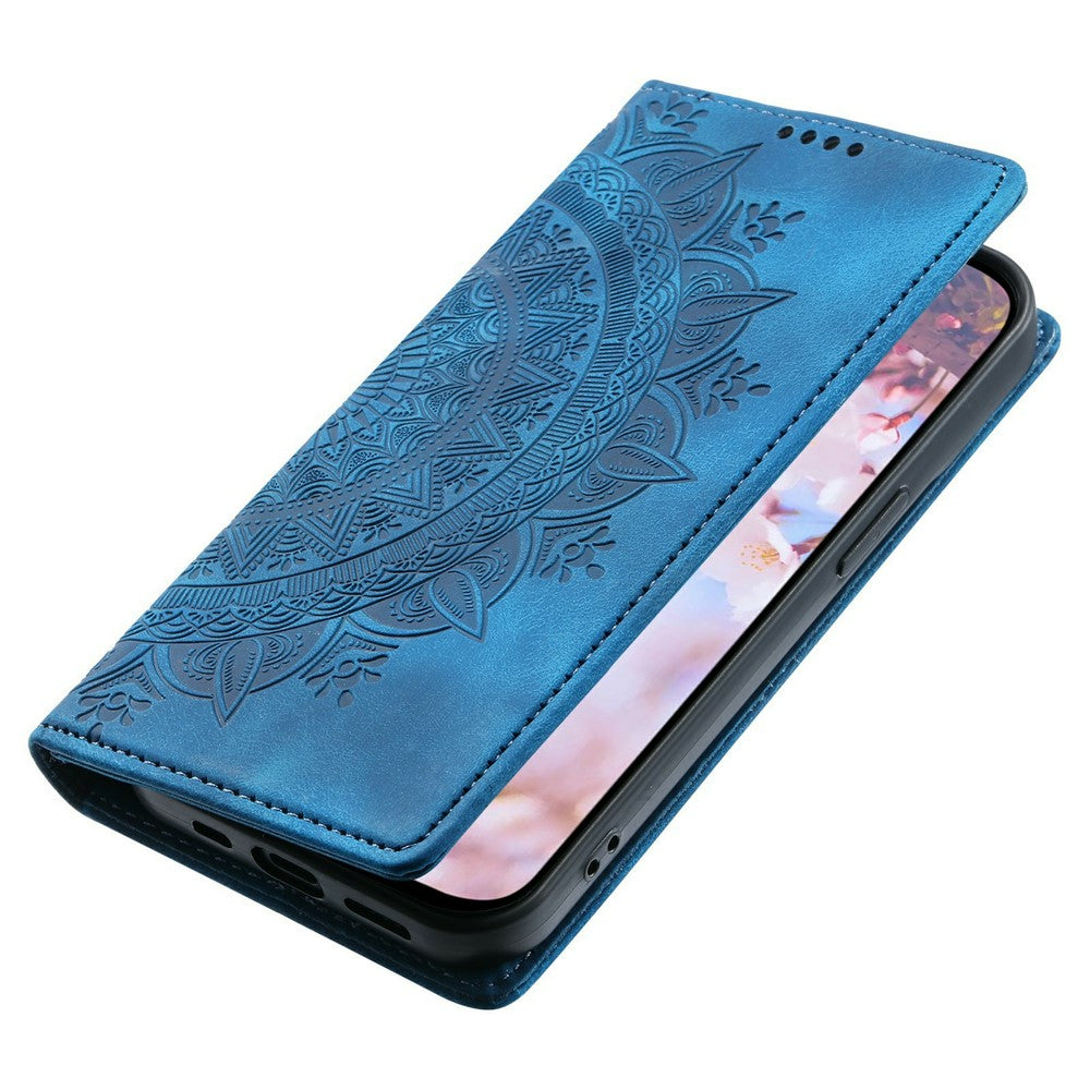 For Xiaomi Poco M8 Pro 5G / Redmi Note 15 Pro+ 5G (Global) Case Magnetic Closing Leather Phone Cover Pattern Imprinted - Blue