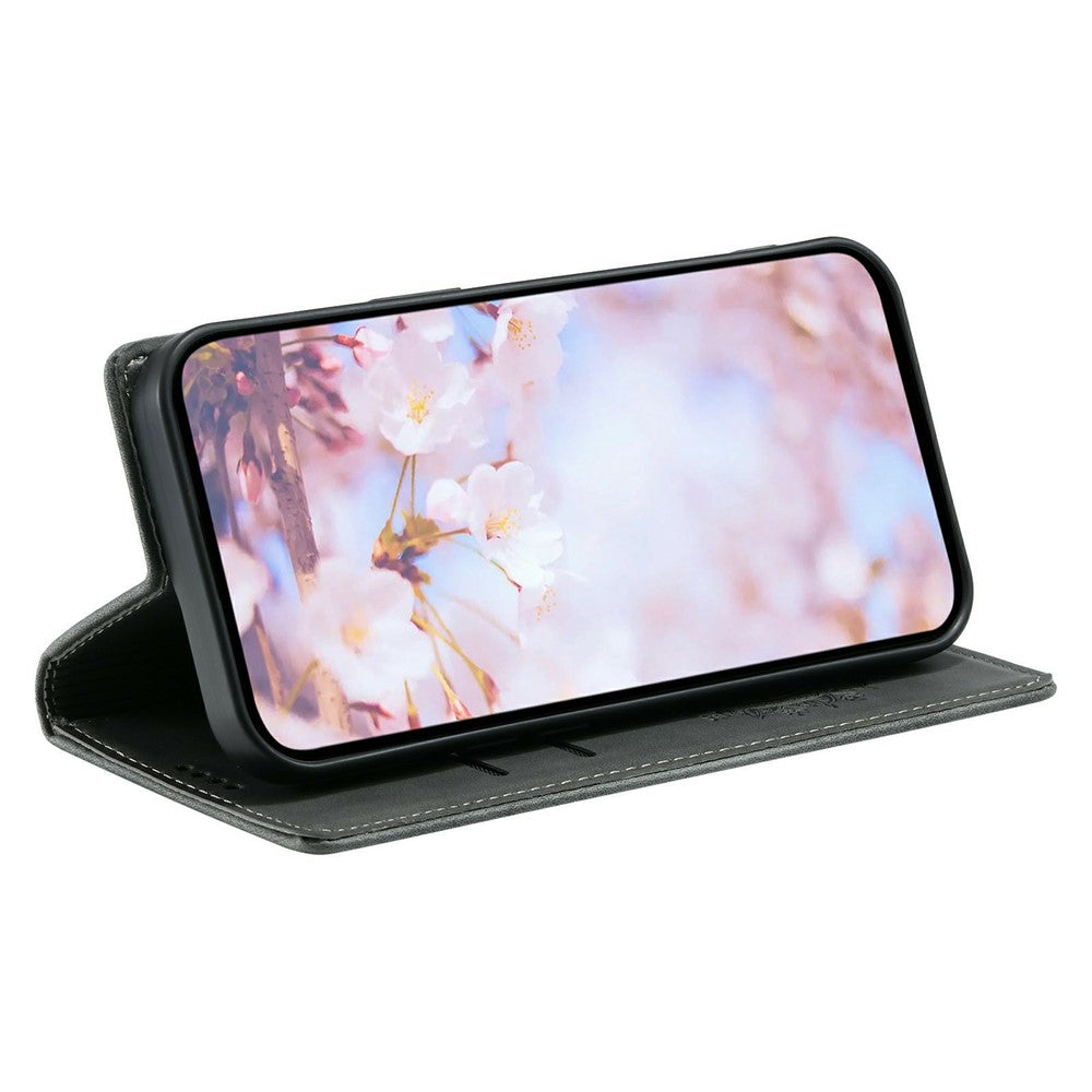 For Xiaomi Poco M8 Pro 5G / Redmi Note 15 Pro+ 5G (Global) Case Magnetic Closing Leather Phone Cover Pattern Imprinted - Grey