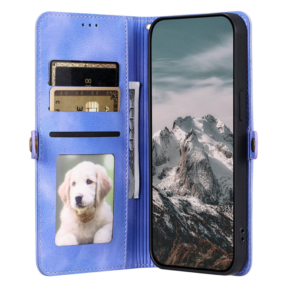 For Xiaomi Poco M8 Pro 5G / Redmi Note 15 Pro+ 5G (Global) Case Skin Feel Totem Imprinted Wallet Leather Phone Cover with Hand Strap - Purple