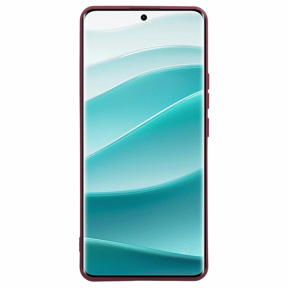 For Xiaomi Poco M8 5G / Redmi Note 15 5G (Global) Case TPU Back Soft Anti-Scratch Fiber Lining Phone Cover - Wine Red