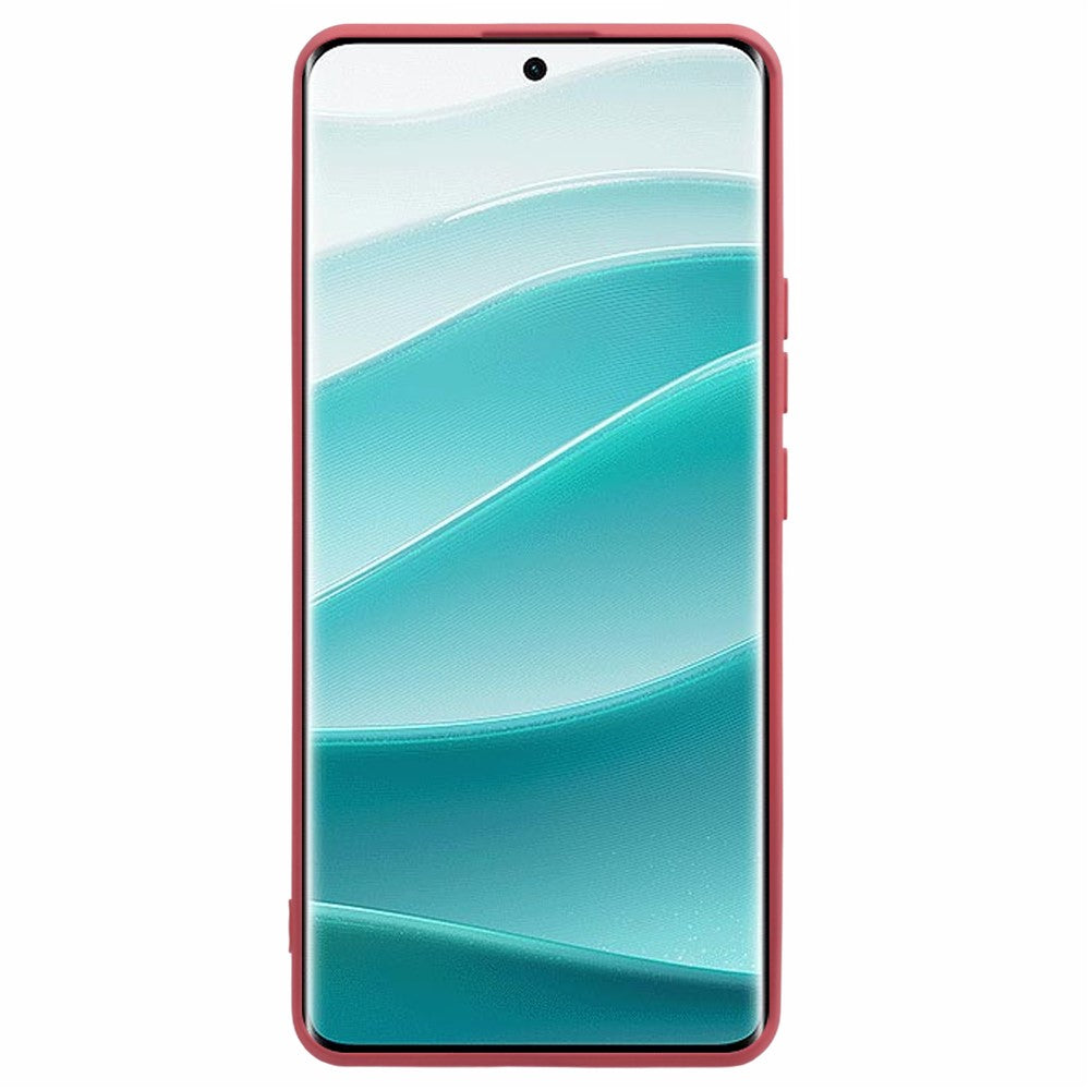 For Xiaomi Poco M8 5G / Redmi Note 15 5G (Global) Case TPU Back Soft Anti-Scratch Fiber Lining Phone Cover - Hawthorn Red