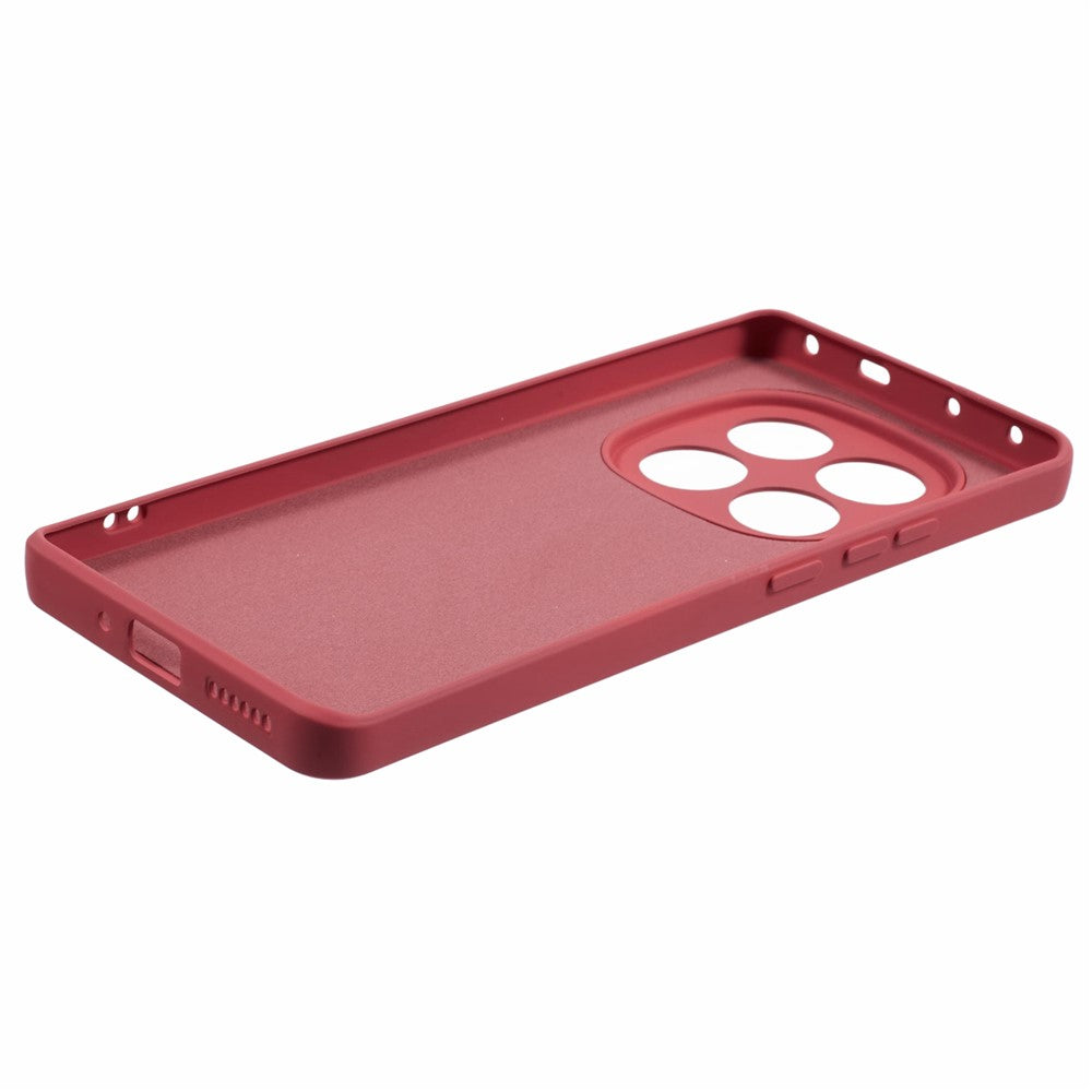 For Xiaomi Poco M8 5G / Redmi Note 15 5G (Global) Case TPU Back Soft Anti-Scratch Fiber Lining Phone Cover - Hawthorn Red