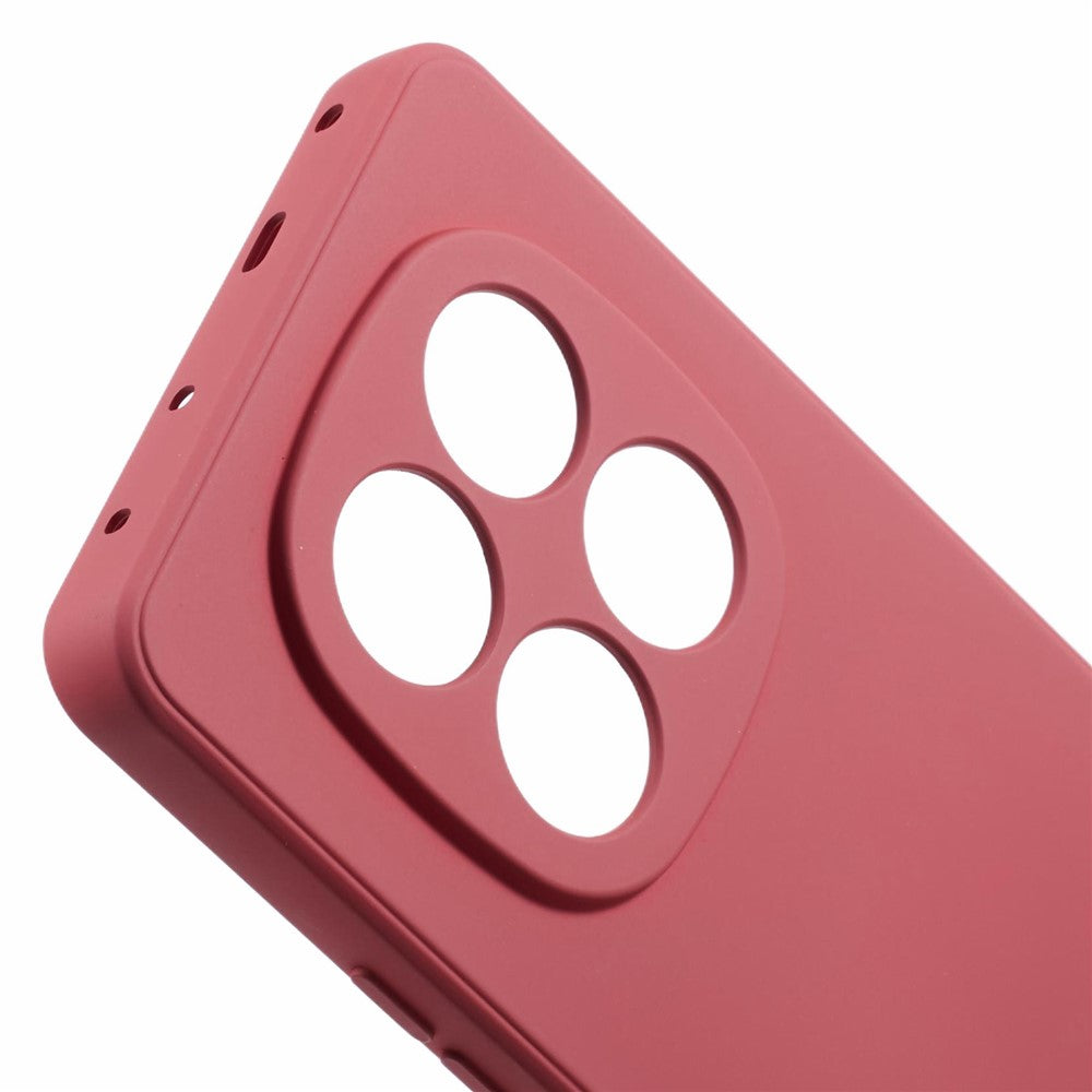 For Xiaomi Poco M8 5G / Redmi Note 15 5G (Global) Case TPU Back Soft Anti-Scratch Fiber Lining Phone Cover - Hawthorn Red