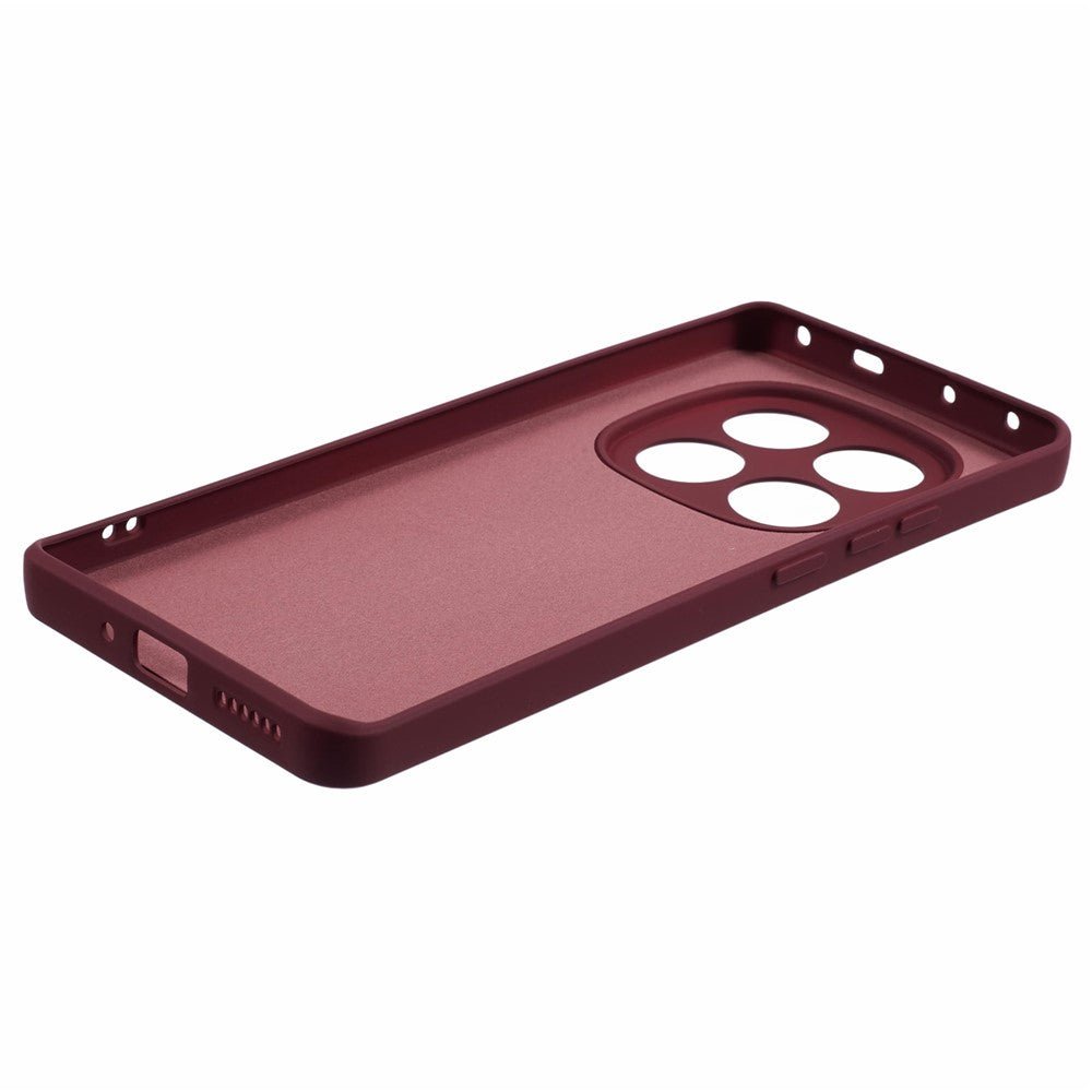 For Xiaomi Redmi Note 15 Pro 5G (Global) Case TPU Back Soft Anti-Scratch Fiber Lining Phone Cover - Wine Red