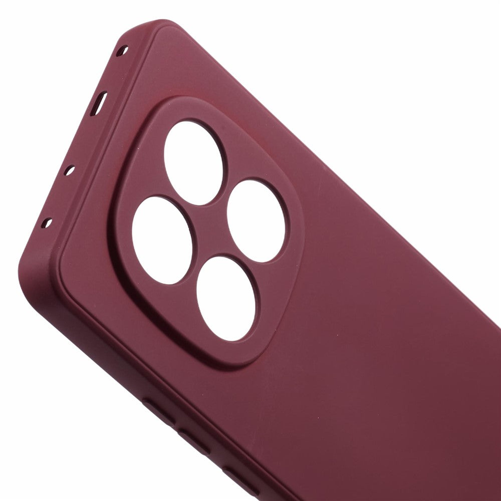 For Xiaomi Poco M8 Pro 5G / Redmi Note 15 Pro+ 5G (Global) Case TPU Back Soft Anti-Scratch Fiber Lining Phone Cover - Wine Red