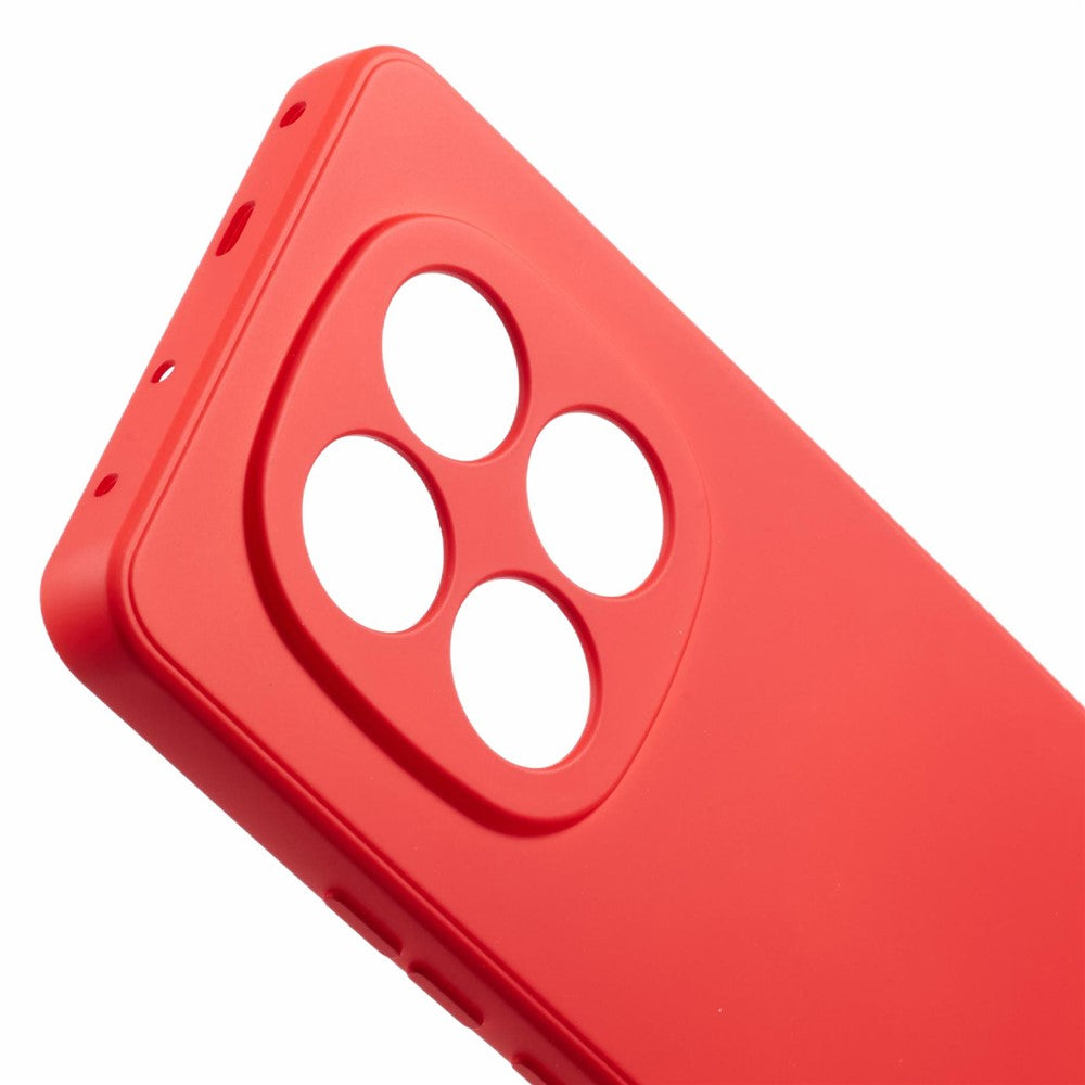 For Xiaomi Poco M8 Pro 5G / Redmi Note 15 Pro+ 5G (Global) Case TPU Back Soft Anti-Scratch Fiber Lining Phone Cover - Red