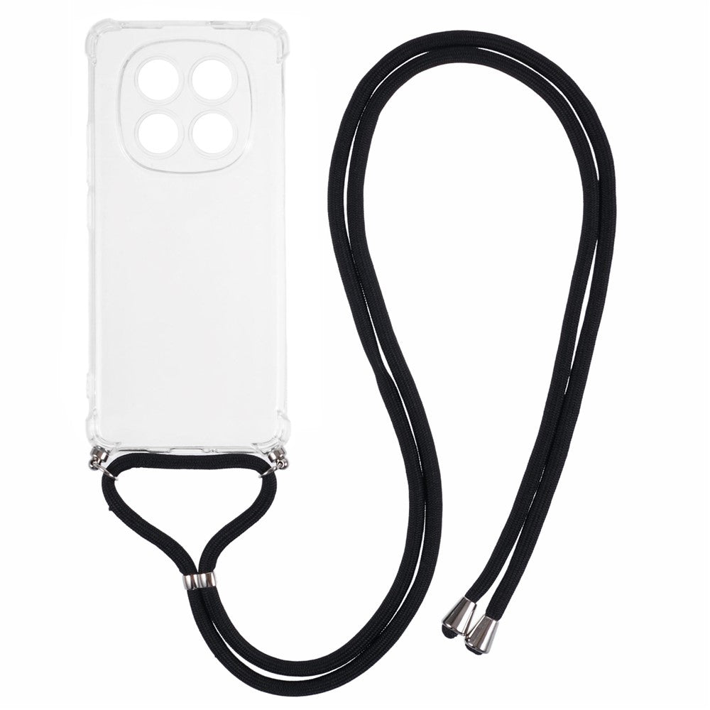For Xiaomi Redmi Note 15 Pro 5G (Global) Case Reinforced Corner TPU Clear Phone Cover with Lanyard