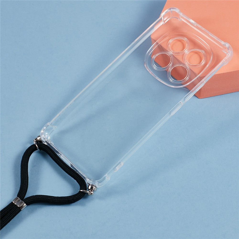 For Xiaomi Poco M8 Pro 5G / Redmi Note 15 Pro+ 5G (Global) Case Reinforced Corner TPU Clear Phone Cover with Lanyard