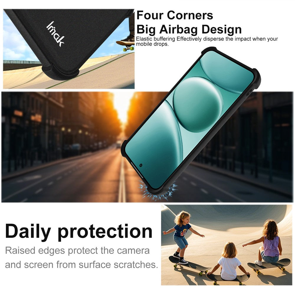 IMAK For Xiaomi Redmi Note 15 Pro 5G (Global) Case TPU Phone Cover Airbag Shockproof Protection - Matte Black