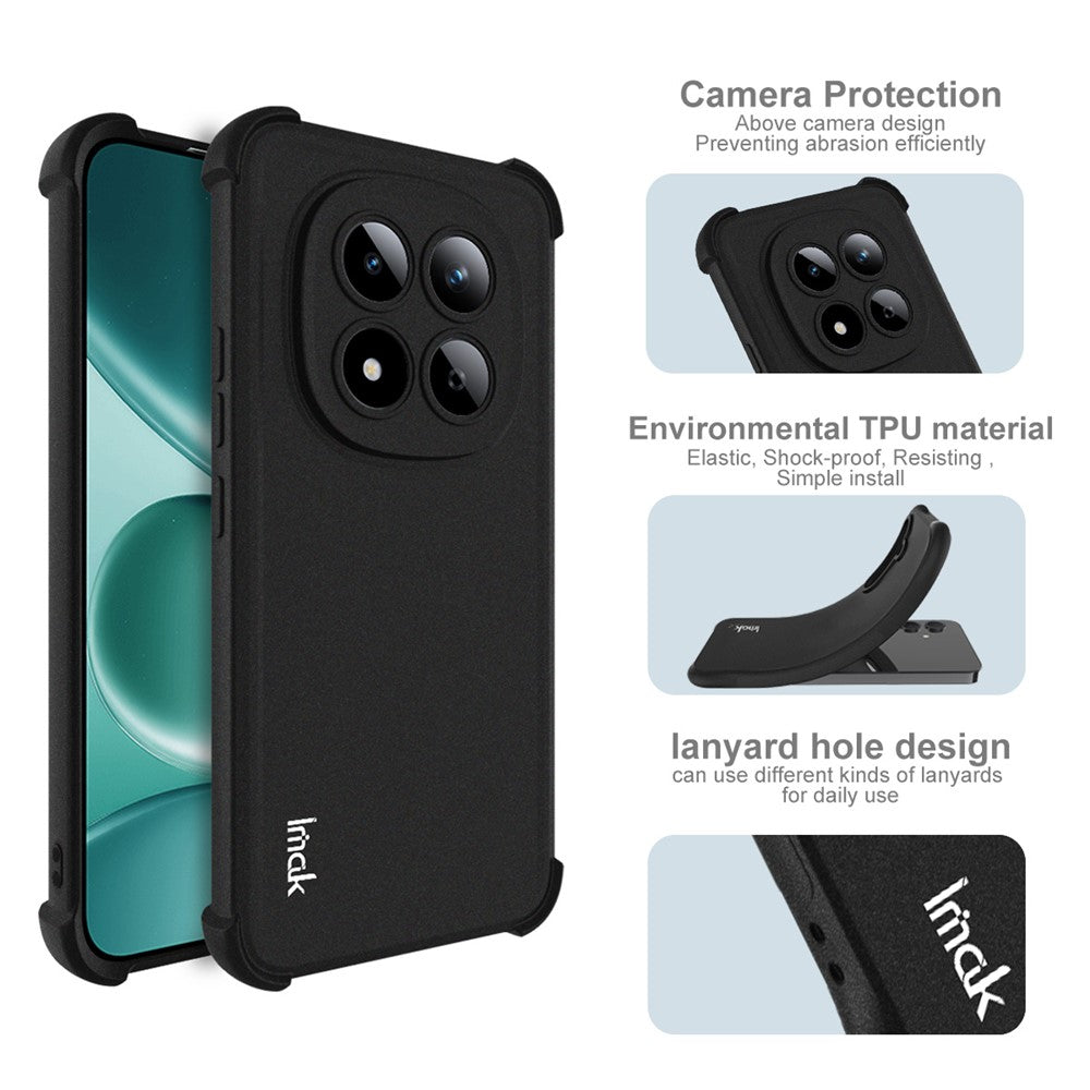 IMAK For Xiaomi Redmi Note 15 Pro 5G (Global) Case TPU Phone Cover Airbag Shockproof Protection - Matte Black