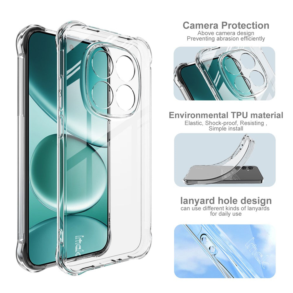 IMAK For Xiaomi Redmi Note 15 Pro 5G (Global) Case TPU Phone Cover Airbag Shockproof Protection - Transparent