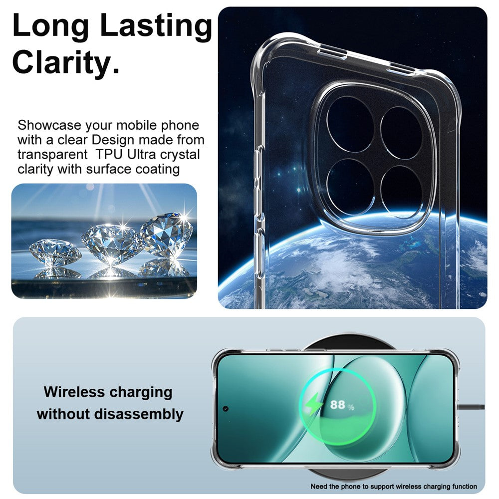 IMAK For Xiaomi Redmi Note 15 Pro 5G (Global) Case TPU Phone Cover Airbag Shockproof Protection - Transparent