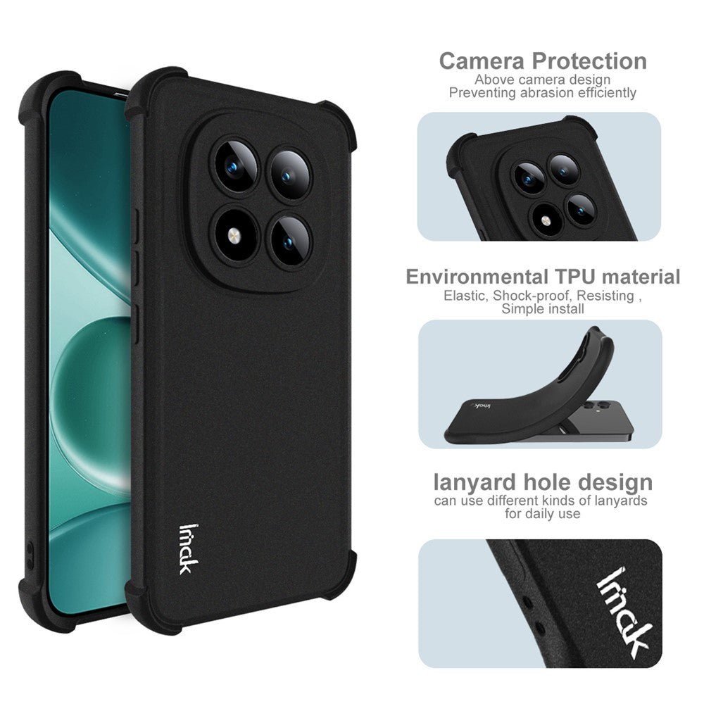 IMAK For Xiaomi Poco M8 Pro 5G / Redmi Note 15 Pro+ 5G (Global) Case TPU Phone Cover Airbag Shockproof Protection - Matte Black