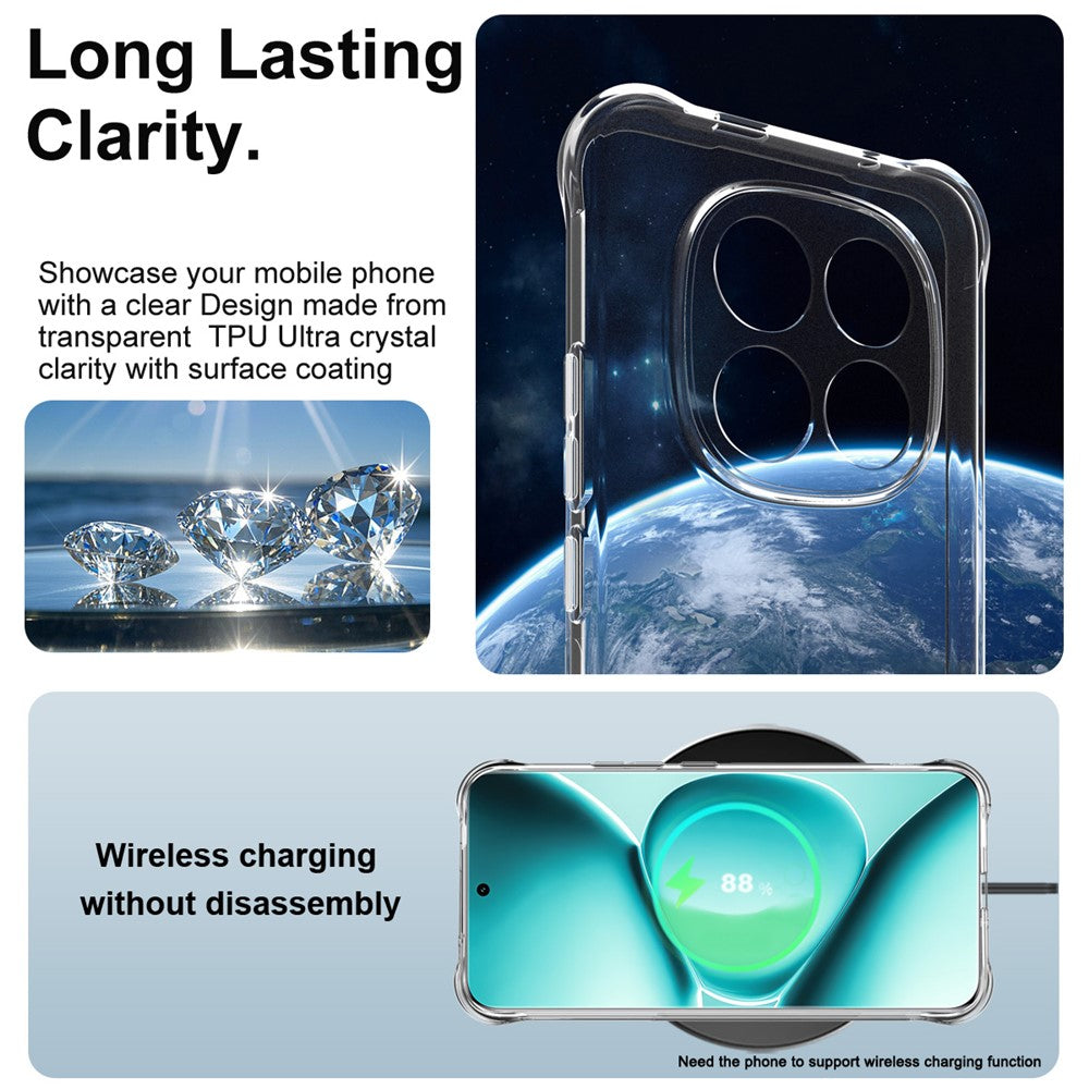 IMAK For Xiaomi Poco M8 Pro 5G / Redmi Note 15 Pro+ 5G (Global) Case TPU Phone Cover Airbag Shockproof Protection - Transparent