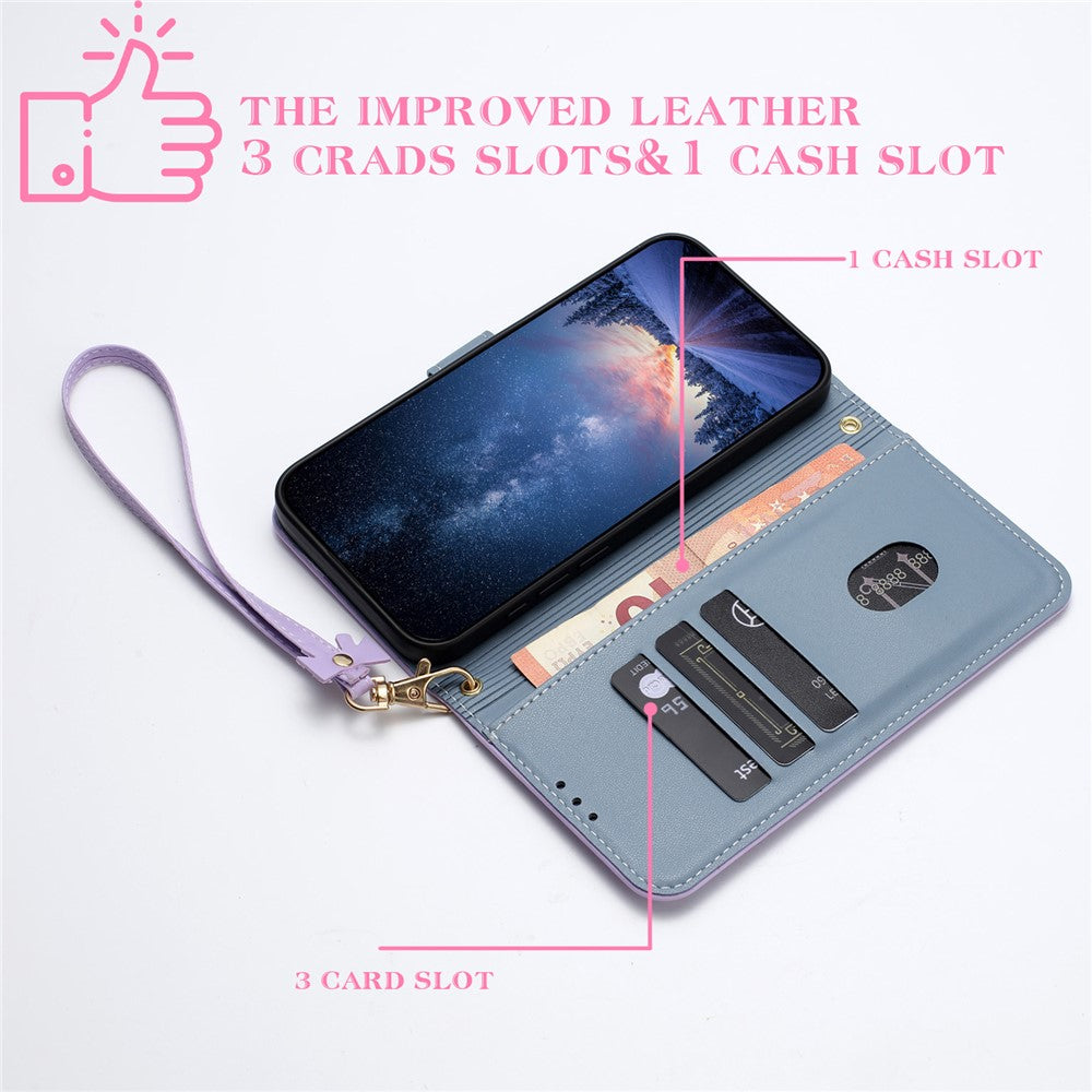 For Xiaomi Redmi Note 15 Pro 5G (Global) Case Bowknot Decor Wallet Leather Phone Cover with Wrist Strap - Purple