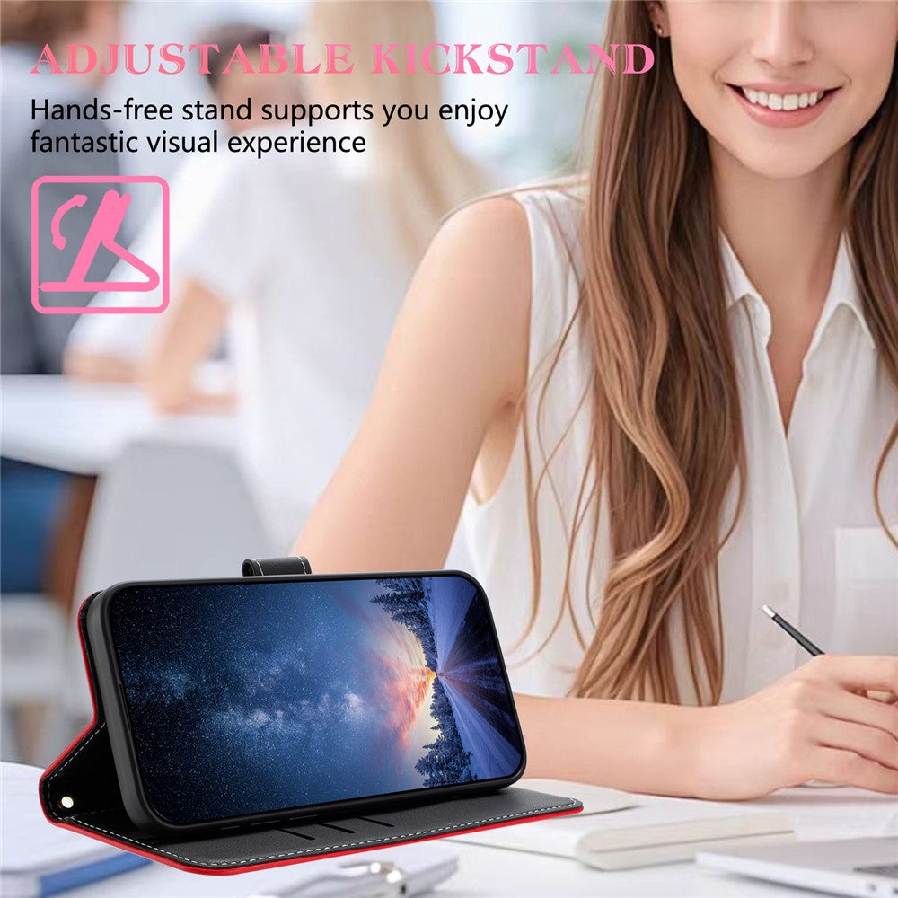 For Xiaomi Redmi Note 15 Pro 5G (Global) Case Bowknot Decor Wallet Leather Phone Cover with Wrist Strap - Red