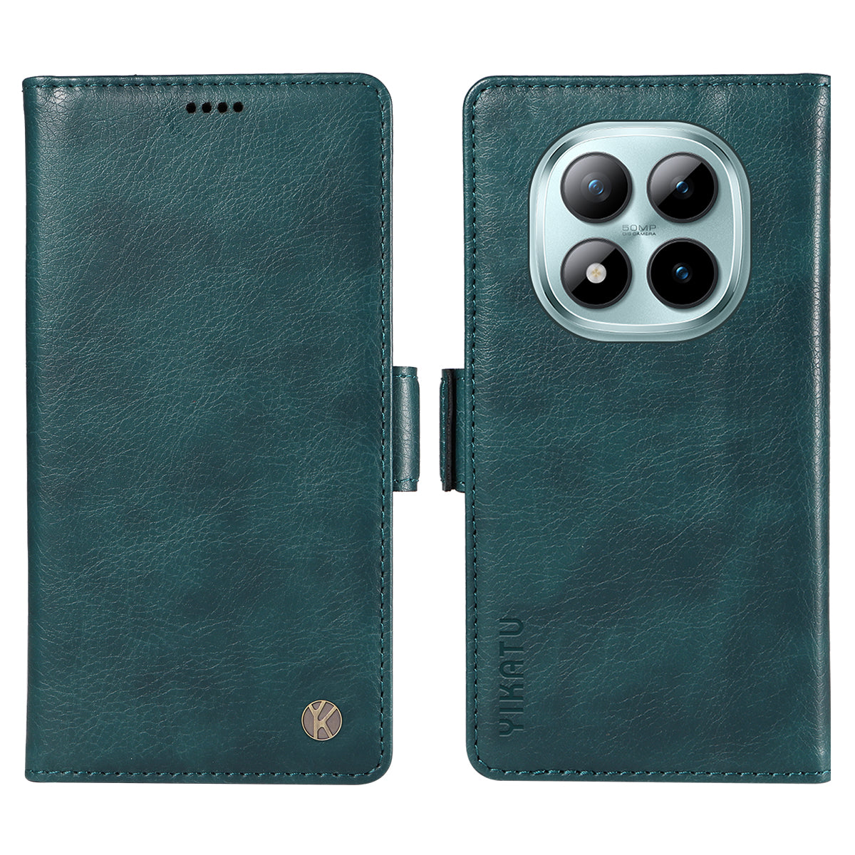 For Xiaomi Poco M8 Pro 5G / Redmi Note 15 Pro+ 5G (Global) Case YIKATU YK-007 Litchi Texture PU Leather Wallet Phone Cover - Blue
