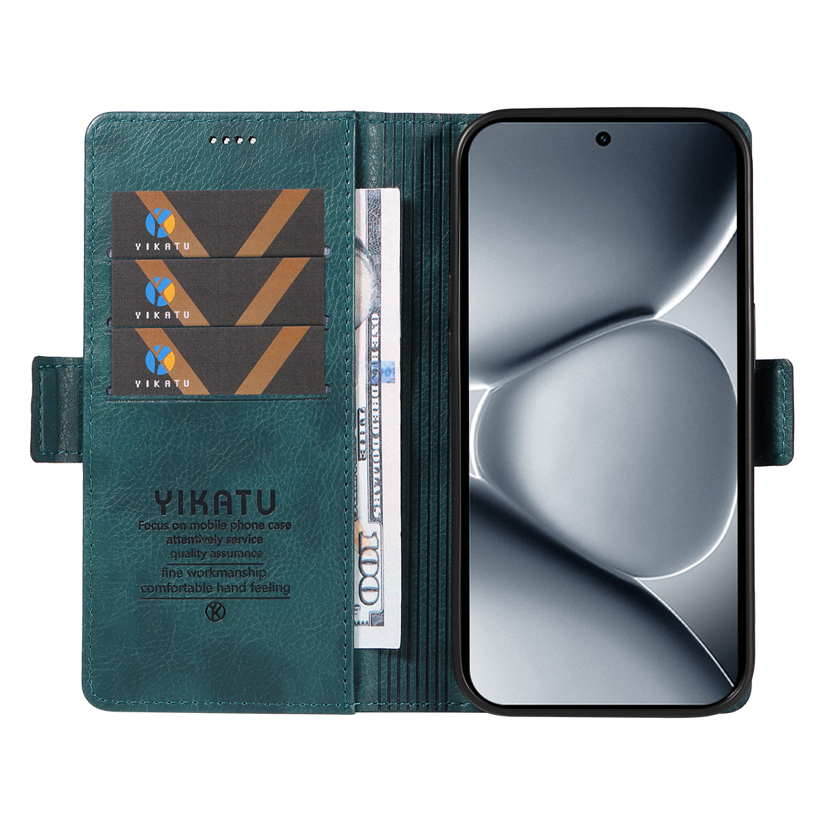 For Xiaomi Poco M8 Pro 5G / Redmi Note 15 Pro+ 5G (Global) Case YIKATU YK-007 Litchi Texture PU Leather Wallet Phone Cover - Blue