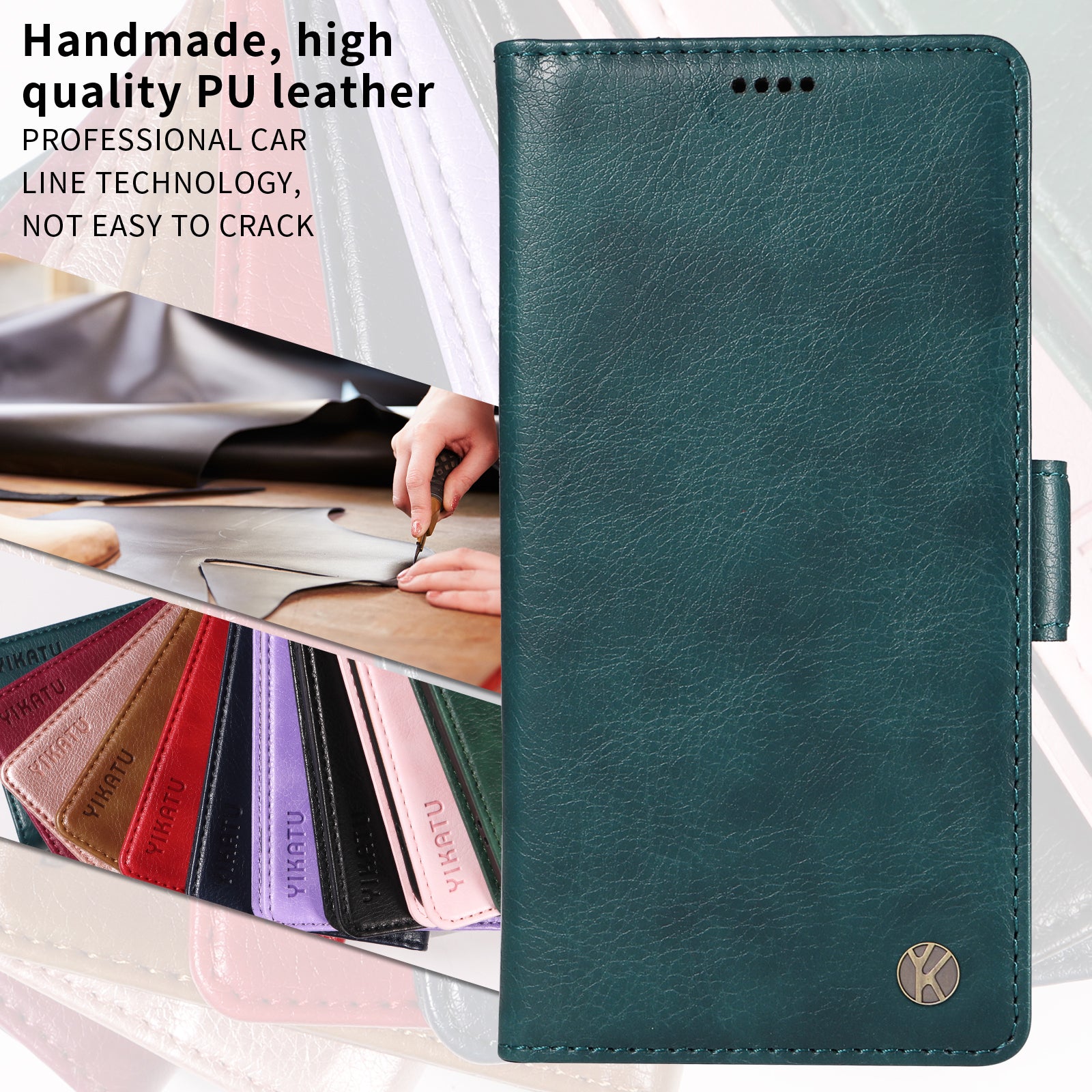 For Xiaomi Poco M8 Pro 5G / Redmi Note 15 Pro+ 5G (Global) Case YIKATU YK-007 Litchi Texture PU Leather Wallet Phone Cover - Blue