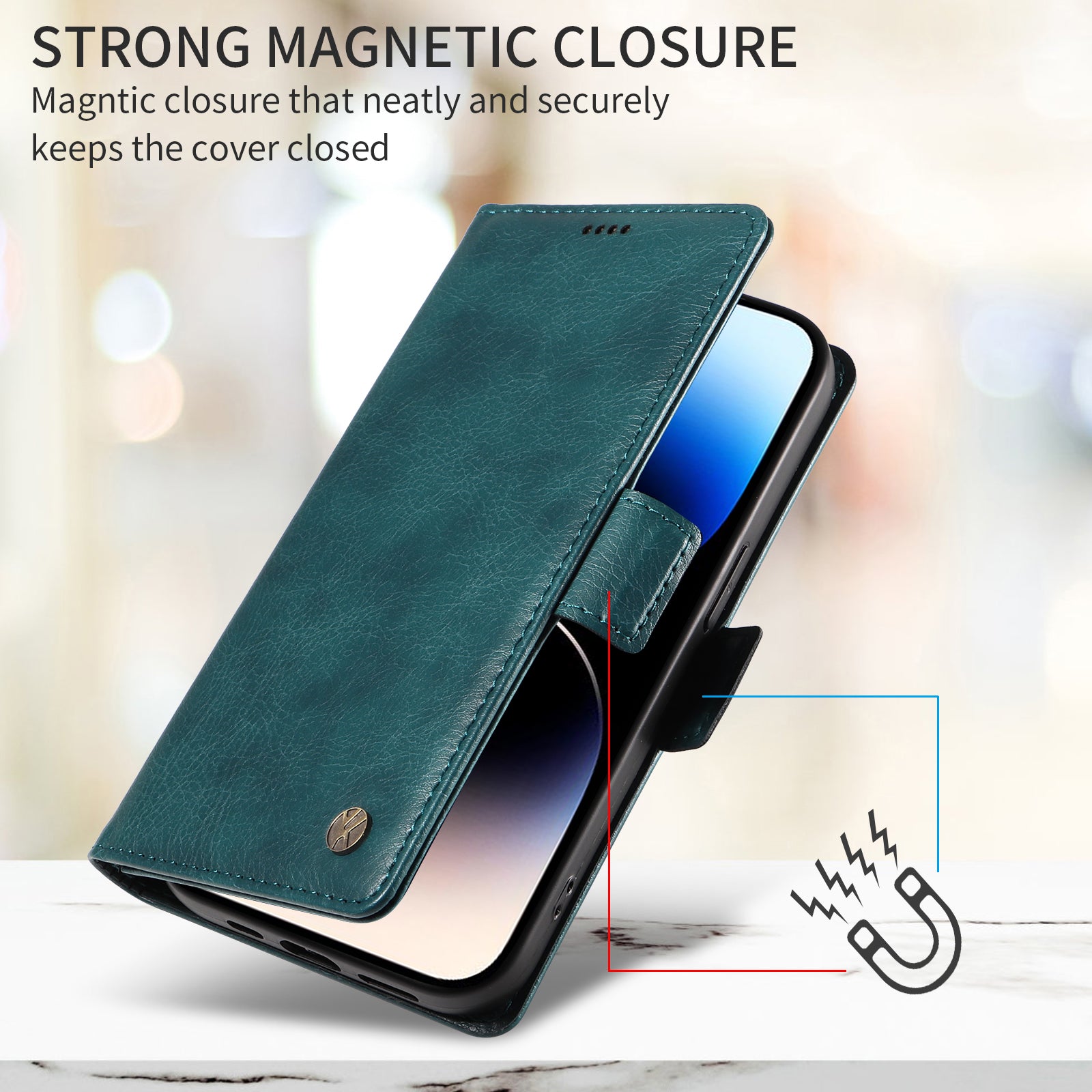 For Xiaomi Poco M8 Pro 5G / Redmi Note 15 Pro+ 5G (Global) Case YIKATU YK-007 Litchi Texture PU Leather Wallet Phone Cover - Blue