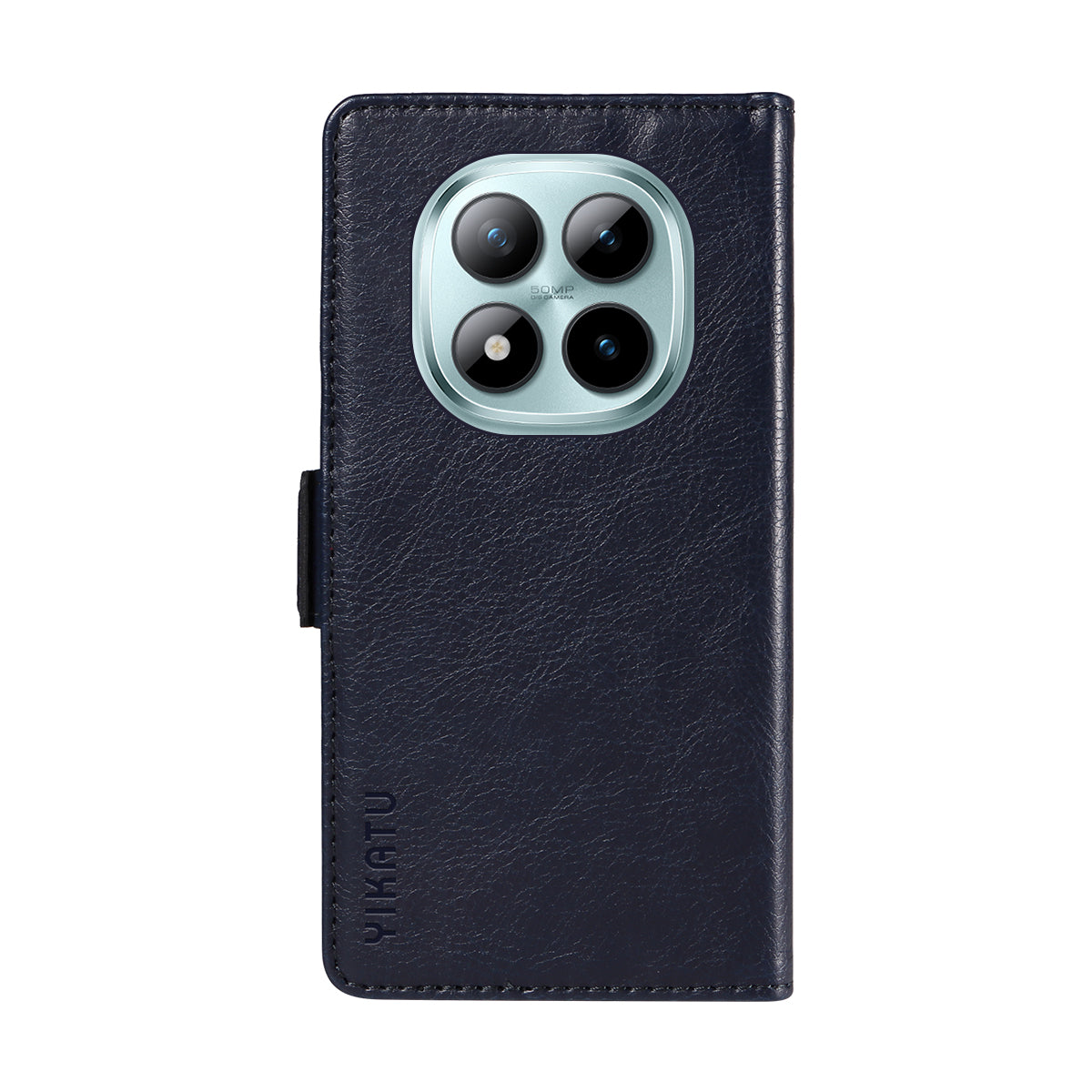 For Xiaomi Poco M8 Pro 5G / Redmi Note 15 Pro+ 5G (Global) Case YIKATU YK-007 Litchi Texture PU Leather Wallet Phone Cover - Navy Blue