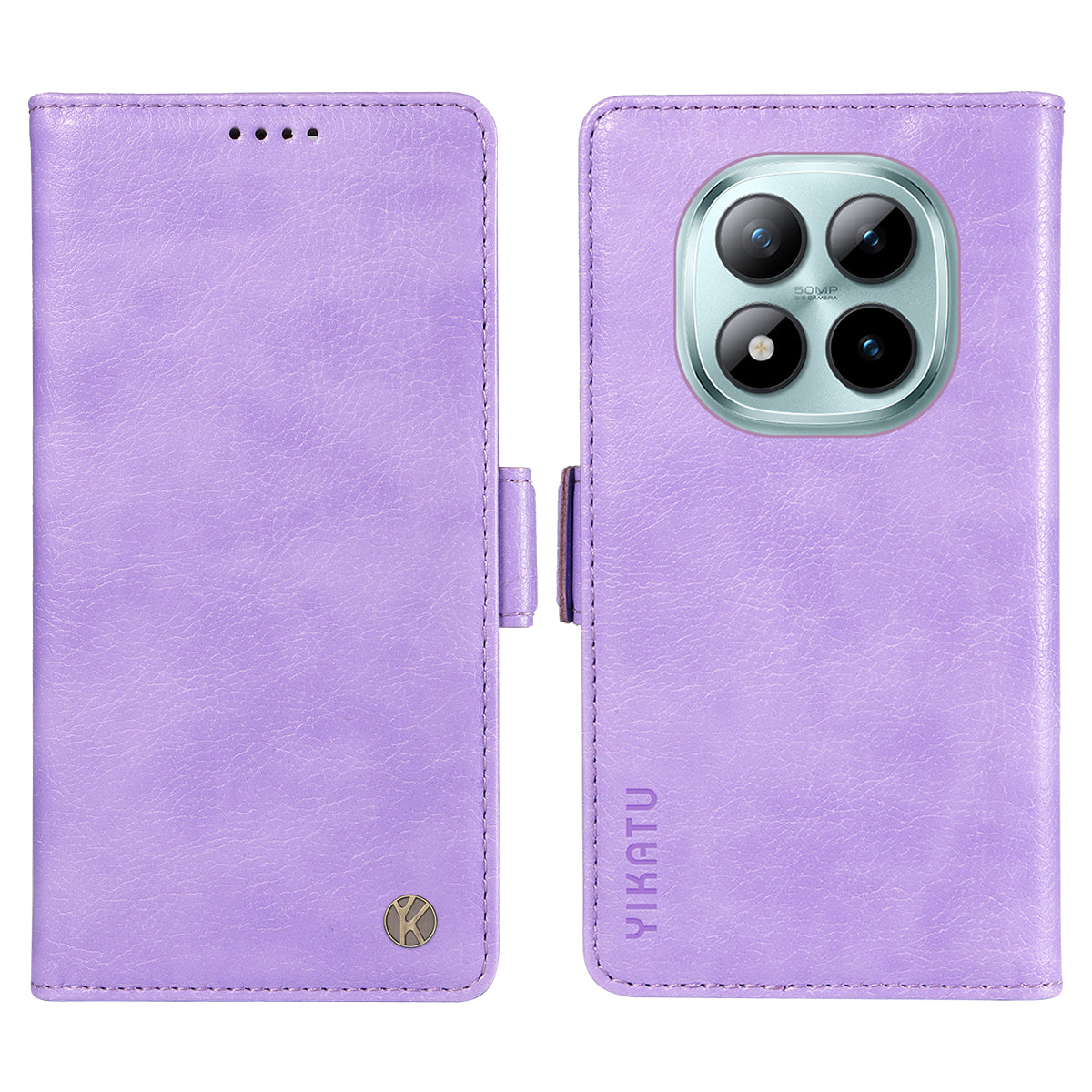 For Xiaomi Poco M8 Pro 5G / Redmi Note 15 Pro+ 5G (Global) Case YIKATU YK-007 Litchi Texture PU Leather Wallet Phone Cover - Purple