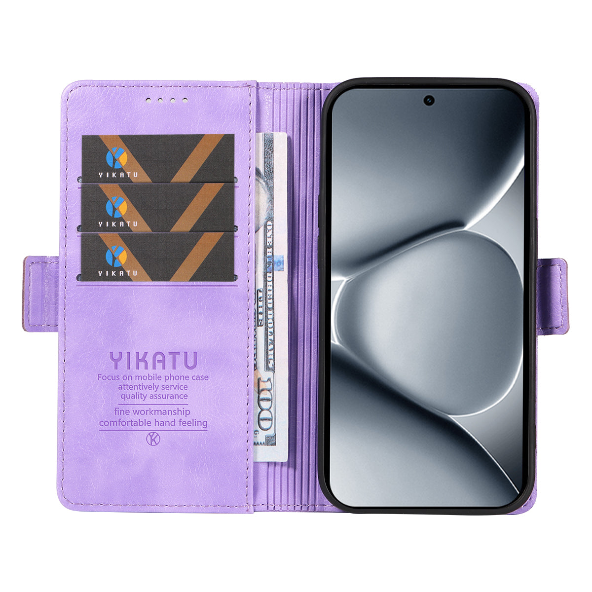 For Xiaomi Poco M8 Pro 5G / Redmi Note 15 Pro+ 5G (Global) Case YIKATU YK-007 Litchi Texture PU Leather Wallet Phone Cover - Purple