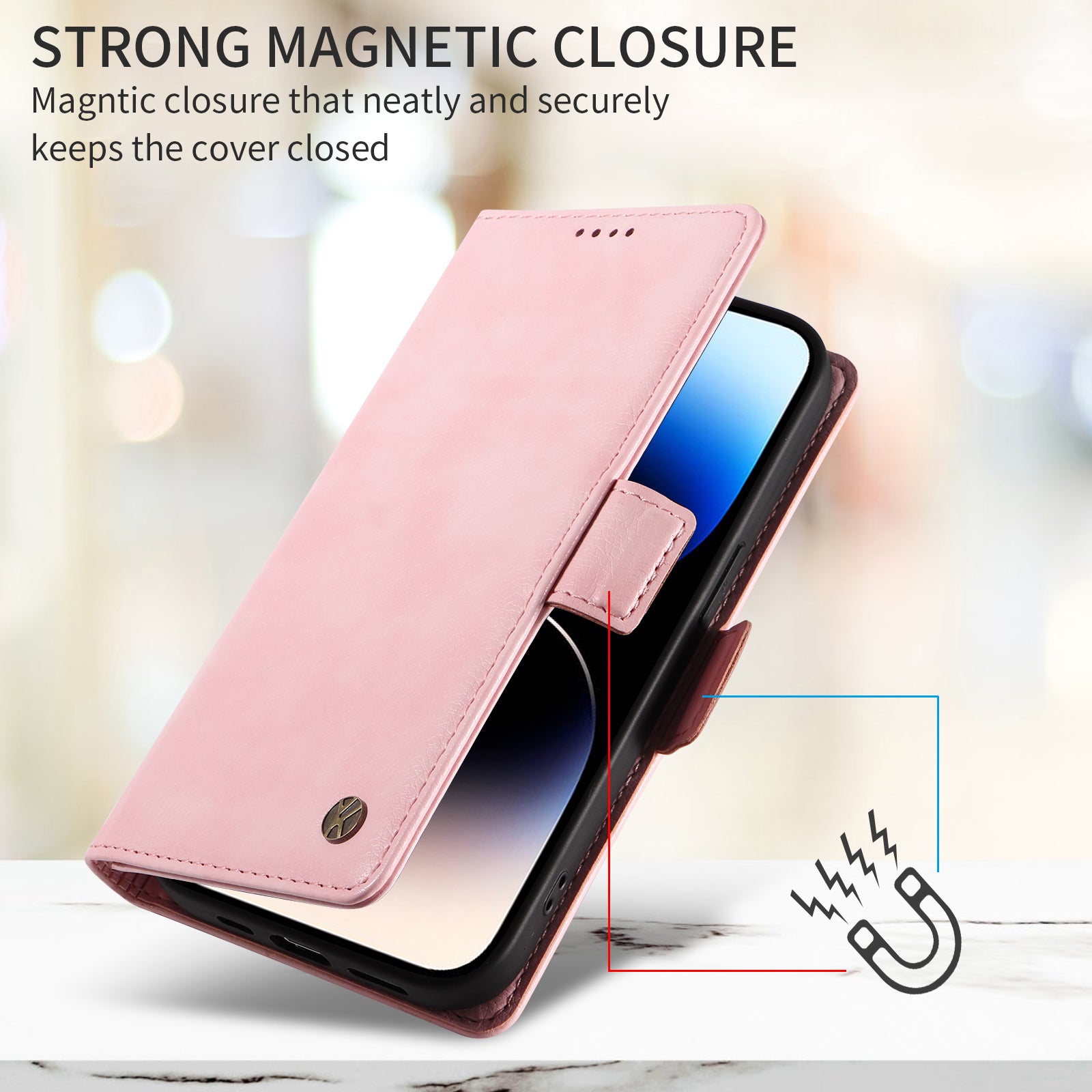 For Xiaomi Poco M8 Pro 5G / Redmi Note 15 Pro+ 5G (Global) Case YIKATU YK-007 Litchi Texture PU Leather Wallet Phone Cover - Pink
