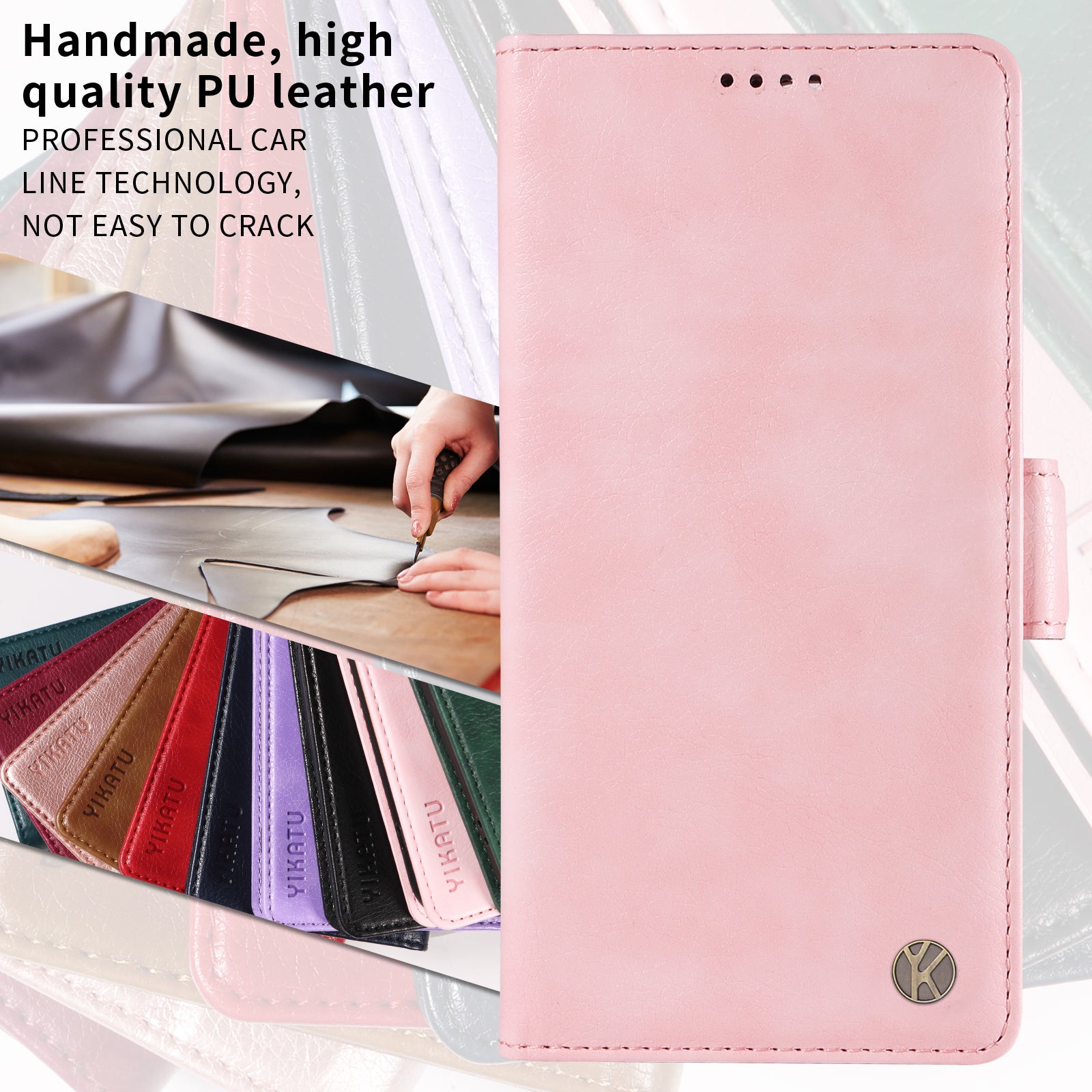 For Xiaomi Poco M8 Pro 5G / Redmi Note 15 Pro+ 5G (Global) Case YIKATU YK-007 Litchi Texture PU Leather Wallet Phone Cover - Pink