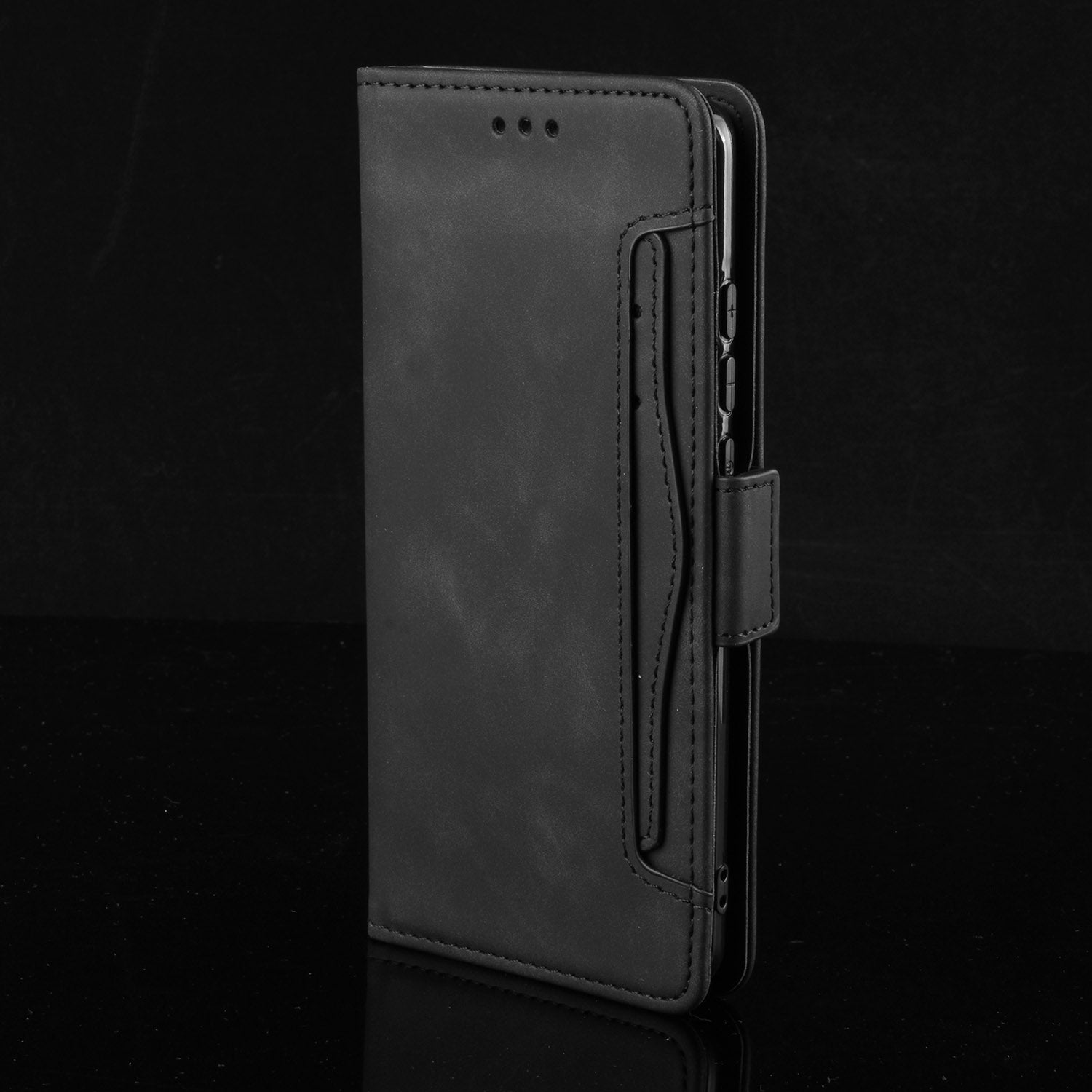 For Xiaomi Redmi Note 15 Pro 5G (Global) Leather Case Phone Wallet Cover with Multiple Card Slots - Black