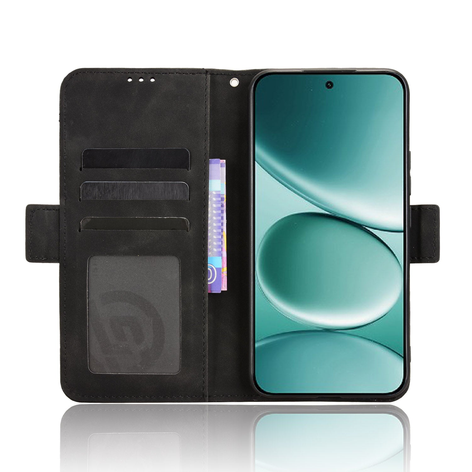 For Xiaomi Redmi Note 15 Pro 5G (Global) Leather Case Phone Wallet Cover with Multiple Card Slots - Black