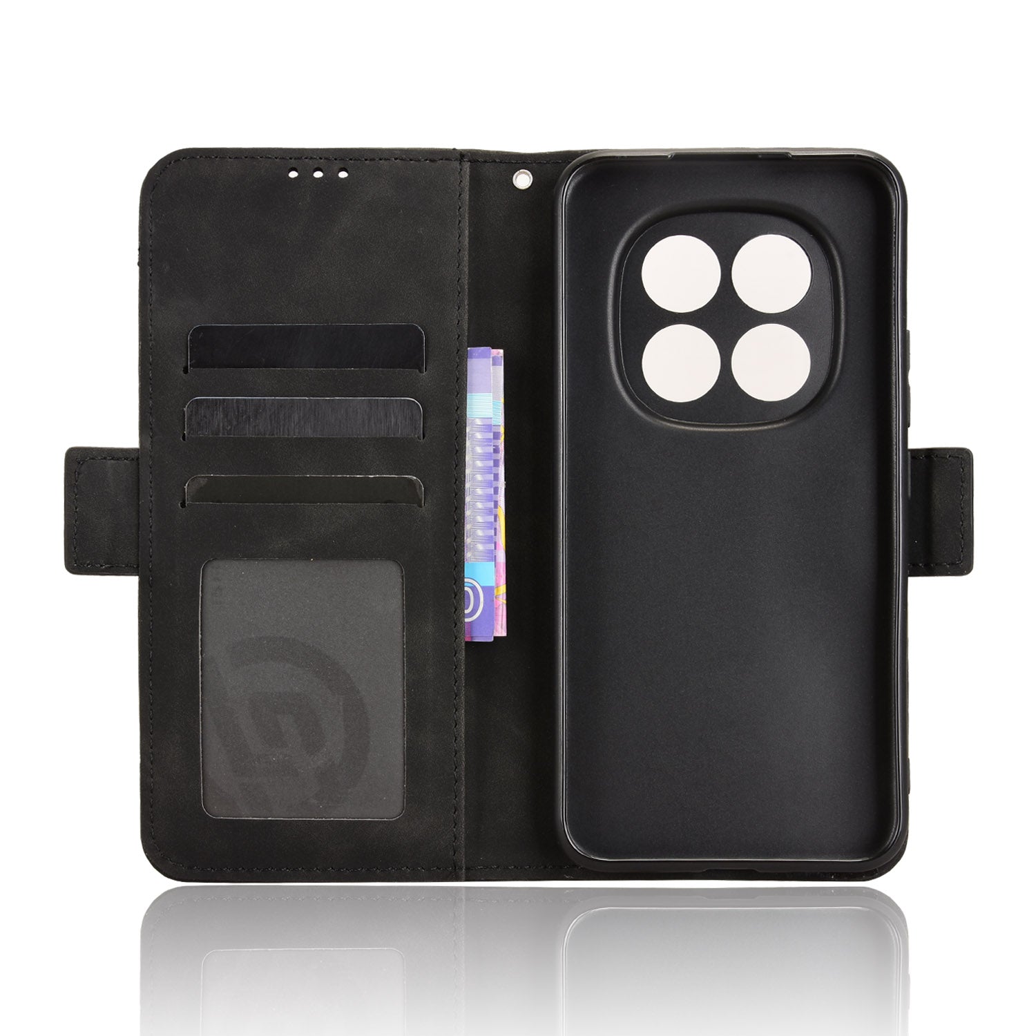 For Xiaomi Poco M8 Pro 5G / Redmi Note 15 Pro+ 5G (Global) Leather Case Phone Wallet Cover with Multiple Card Slots - Black