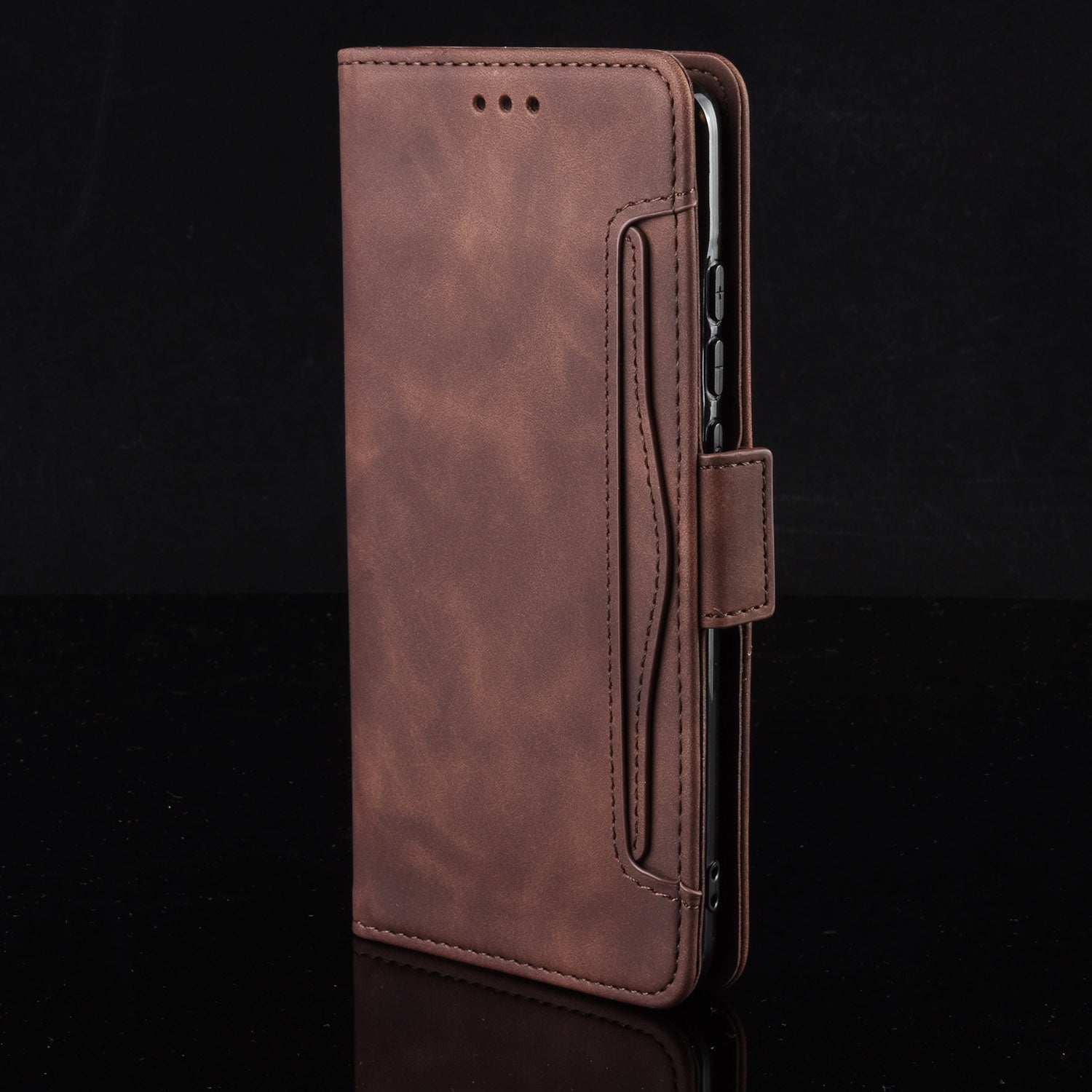 For Xiaomi Poco M8 Pro 5G / Redmi Note 15 Pro+ 5G (Global) Leather Case Phone Wallet Cover with Multiple Card Slots - Brown