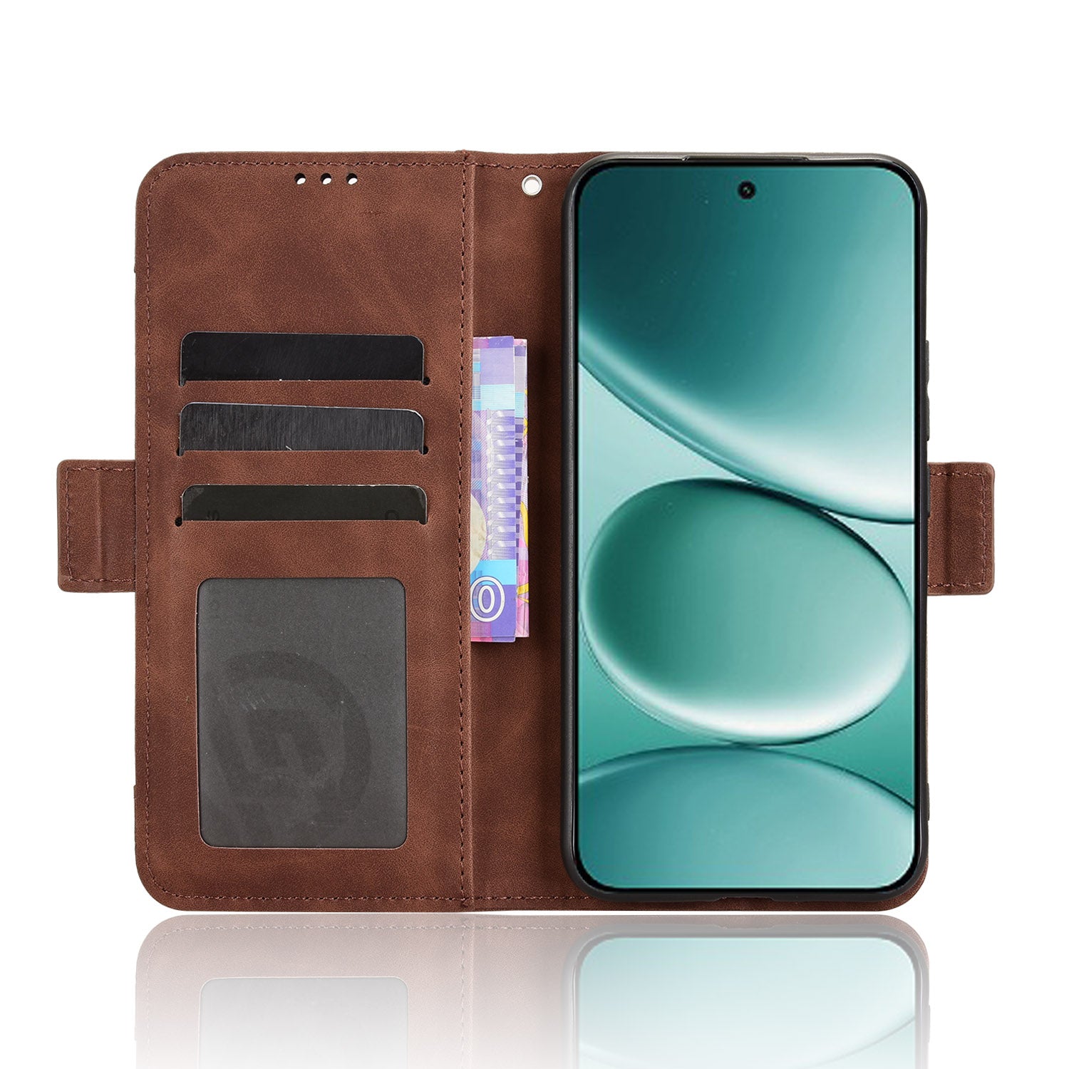 For Xiaomi Poco M8 Pro 5G / Redmi Note 15 Pro+ 5G (Global) Leather Case Phone Wallet Cover with Multiple Card Slots - Brown