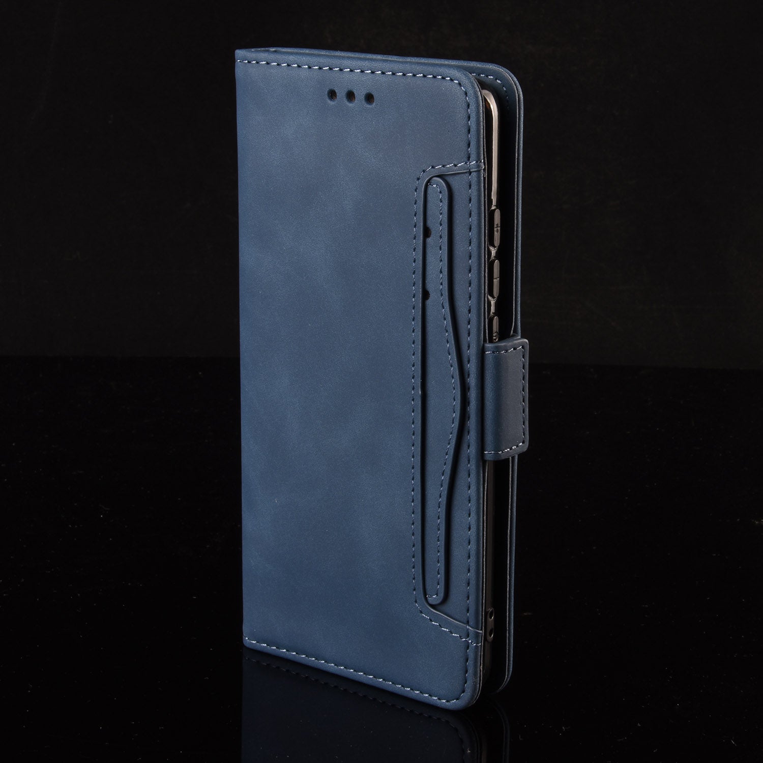 For Xiaomi Poco M8 Pro 5G / Redmi Note 15 Pro+ 5G (Global) Leather Case Phone Wallet Cover with Multiple Card Slots - Blue