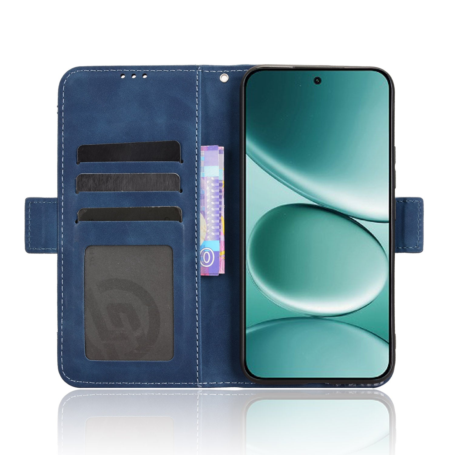 For Xiaomi Poco M8 Pro 5G / Redmi Note 15 Pro+ 5G (Global) Leather Case Phone Wallet Cover with Multiple Card Slots - Blue