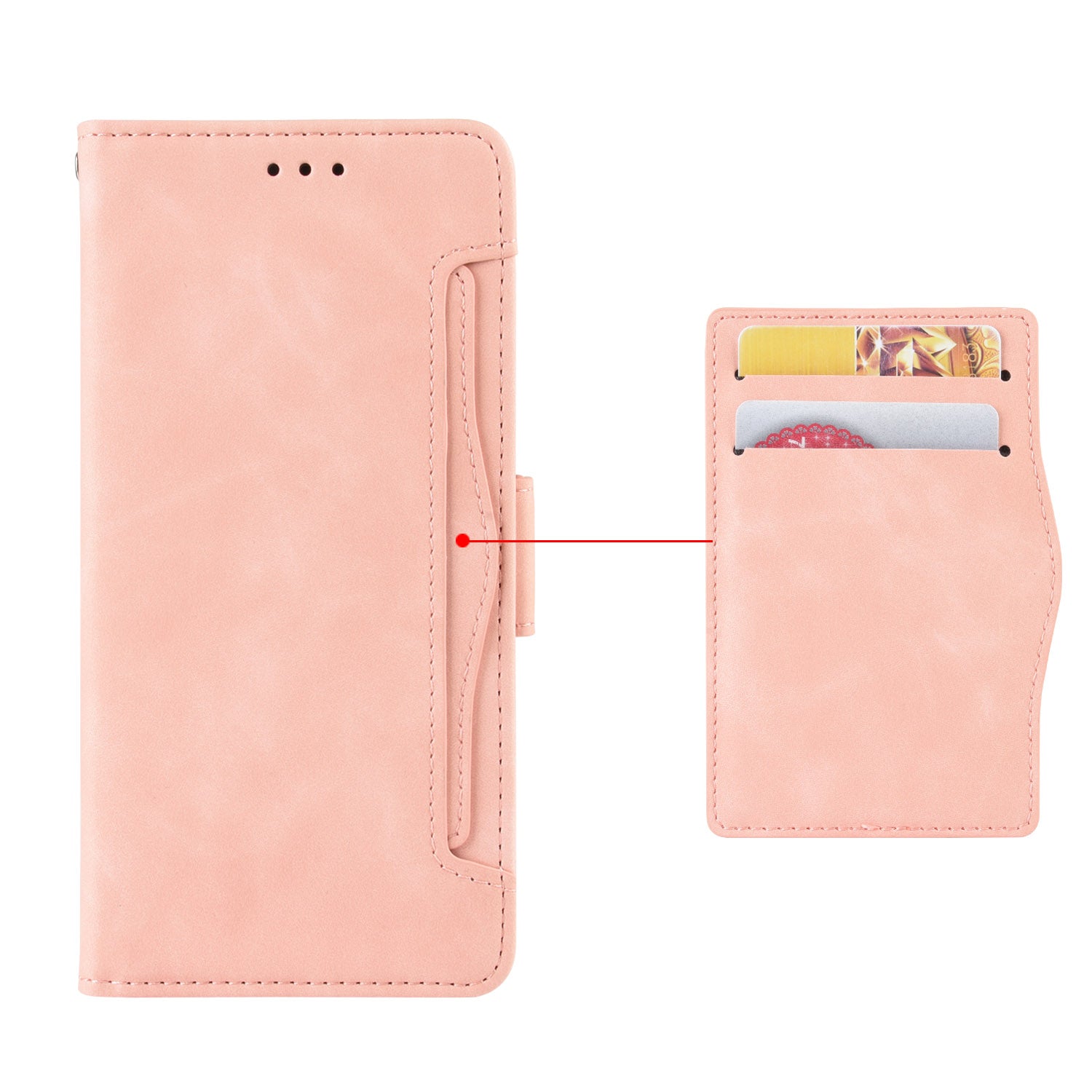 For Xiaomi Poco M8 Pro 5G / Redmi Note 15 Pro+ 5G (Global) Leather Case Phone Wallet Cover with Multiple Card Slots - Pink