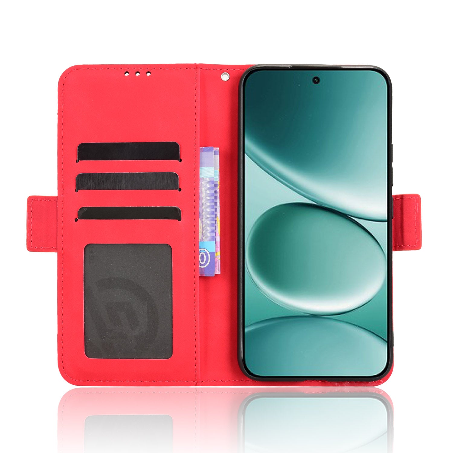 For Xiaomi Poco M8 Pro 5G / Redmi Note 15 Pro+ 5G (Global) Leather Case Phone Wallet Cover with Multiple Card Slots - Red