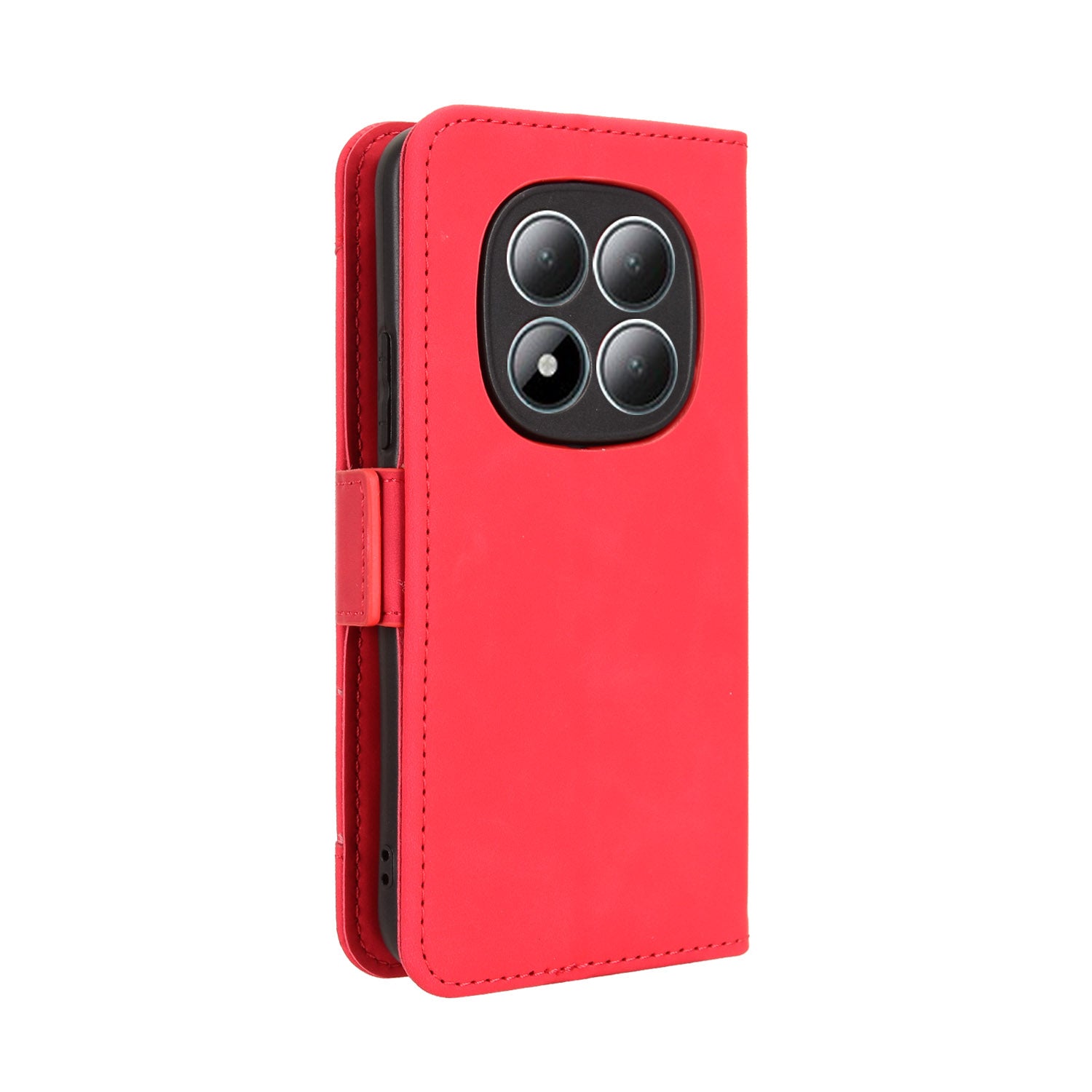 For Xiaomi Poco M8 Pro 5G / Redmi Note 15 Pro+ 5G (Global) Leather Case Phone Wallet Cover with Multiple Card Slots - Red