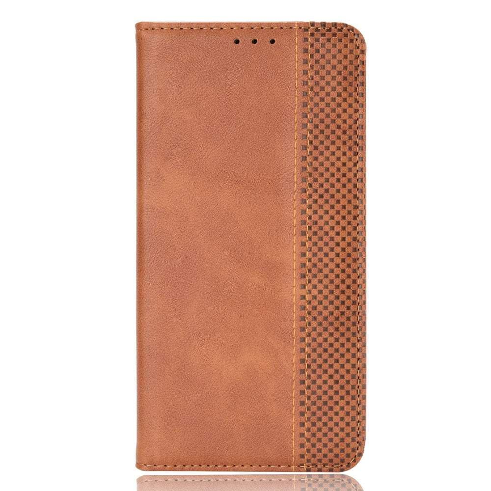 For Xiaomi Poco M8 Pro 5G / Redmi Note 15 Pro+ 5G (Global) Leather Case Wallet Stand Retro Texture Phone Cover - Brown