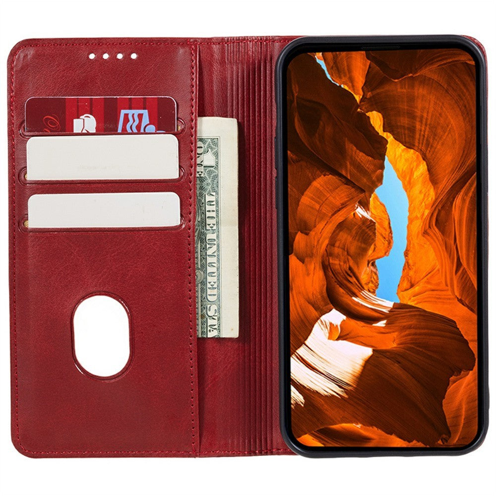 For Xiaomi Redmi Note 15 Pro 5G (Global) Case Strong Magnetic PU Leather Phone Cover Calf Texture - Red