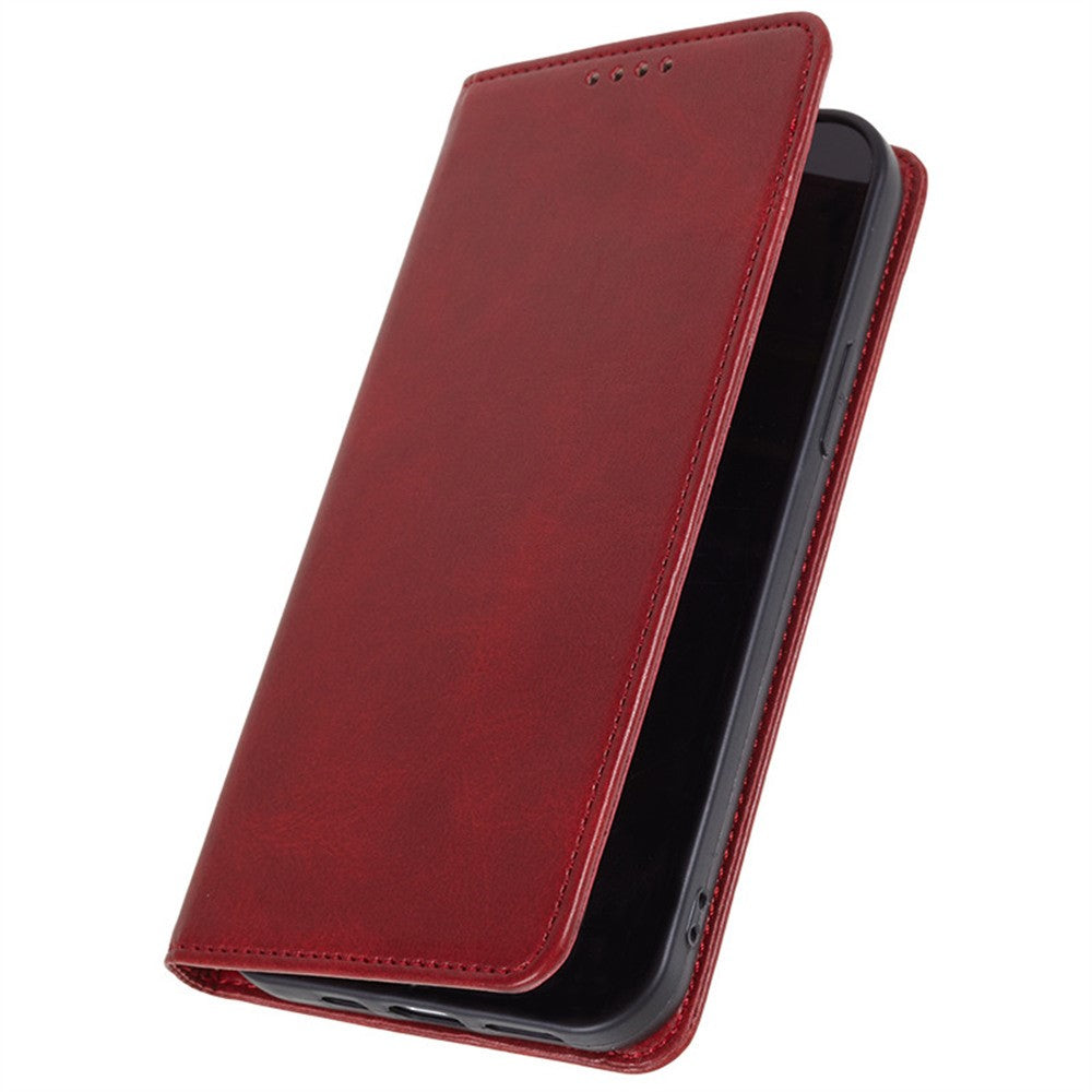For Xiaomi Redmi Note 15 Pro 5G (Global) Case Strong Magnetic PU Leather Phone Cover Calf Texture - Red