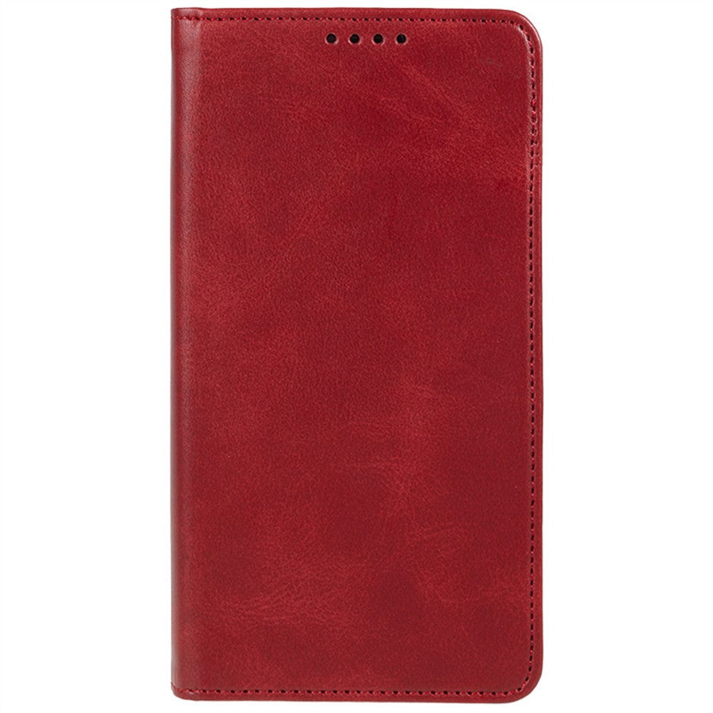 For Xiaomi Redmi Note 15 Pro 5G (Global) Case Strong Magnetic PU Leather Phone Cover Calf Texture - Red