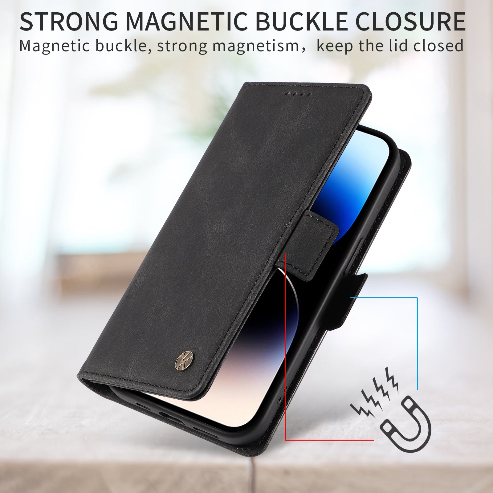For Xiaomi Poco M8 Pro 5G / Redmi Note 15 Pro+ 5G (Global) Leather Case YIKATU YK-005 Skin-touch Feeling Wallet Phone Cover - Black