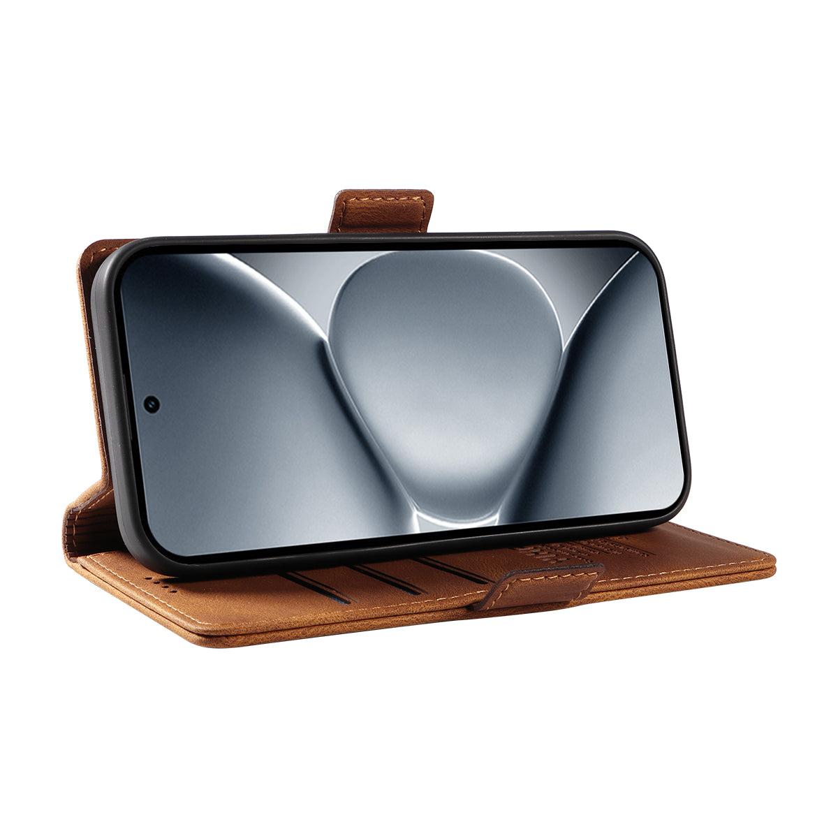 For Xiaomi Poco M8 Pro 5G / Redmi Note 15 Pro+ 5G (Global) Leather Case YIKATU YK-005 Skin-touch Feeling Wallet Phone Cover - Brown