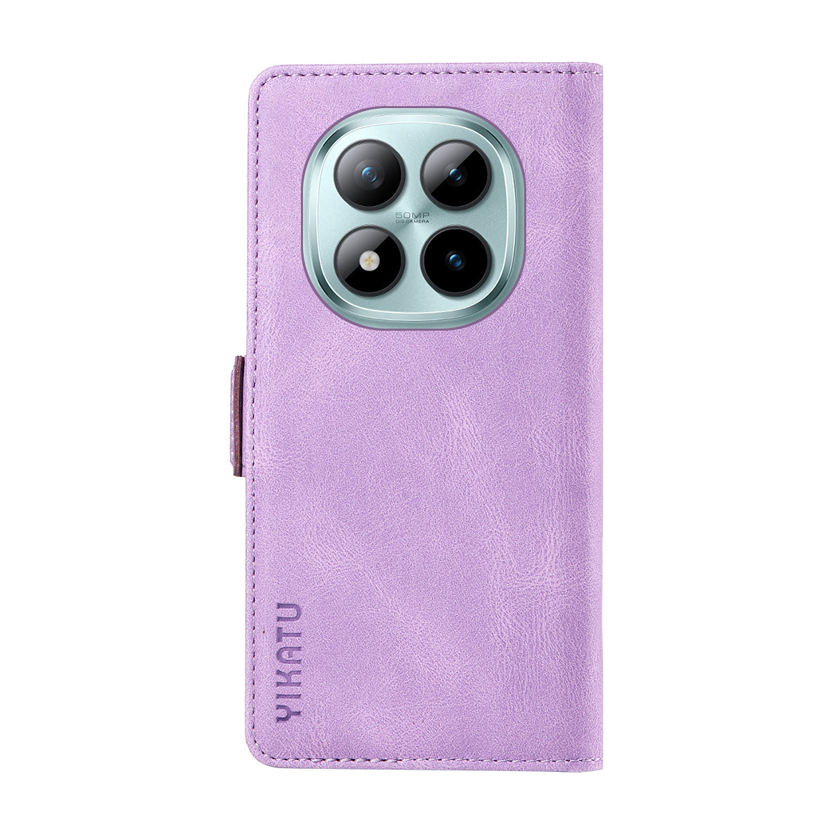 For Xiaomi Poco M8 Pro 5G / Redmi Note 15 Pro+ 5G (Global) Leather Case YIKATU YK-005 Skin-touch Feeling Wallet Phone Cover - Purple