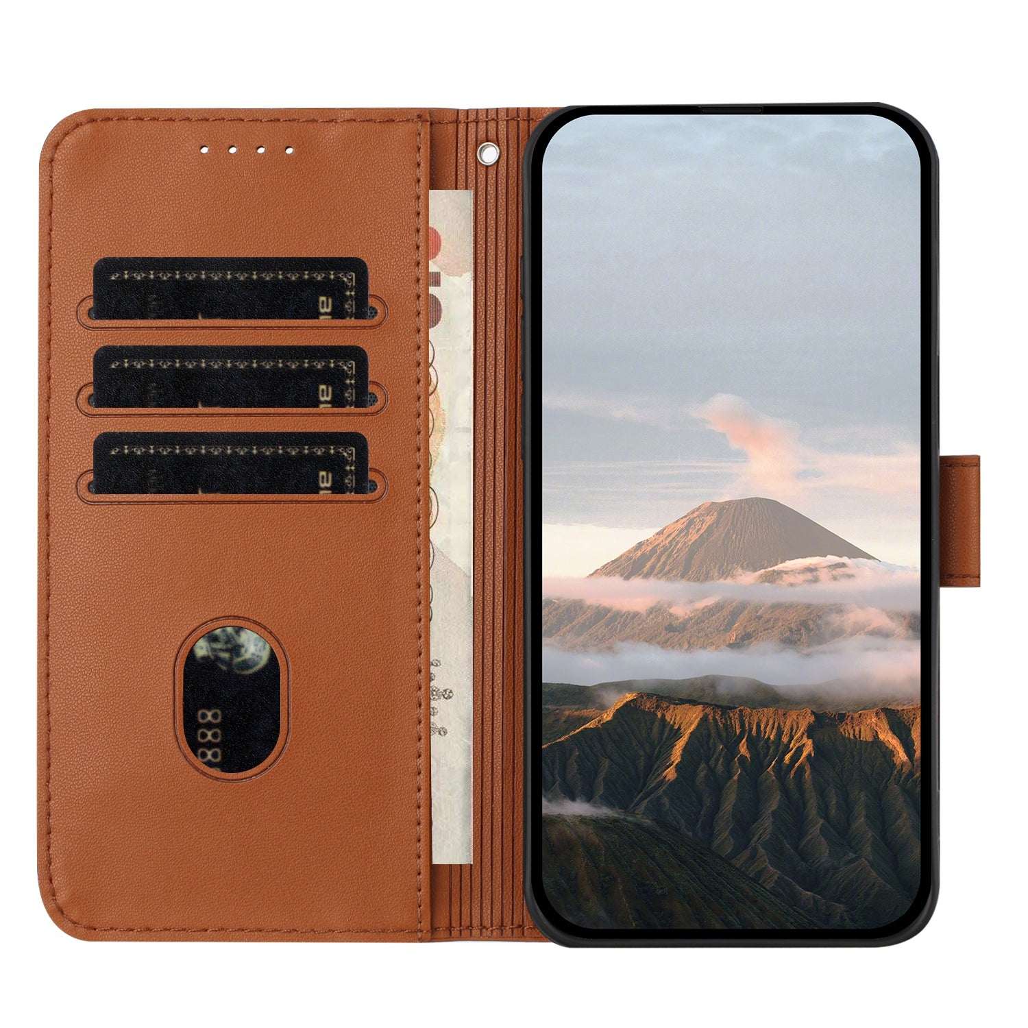 For Xiaomi Poco M8 Pro 5G / Redmi Note 15 Pro+ 5G (Global) Case Triangle Imprint Leather Phone Cover with Lanyard - Coffee