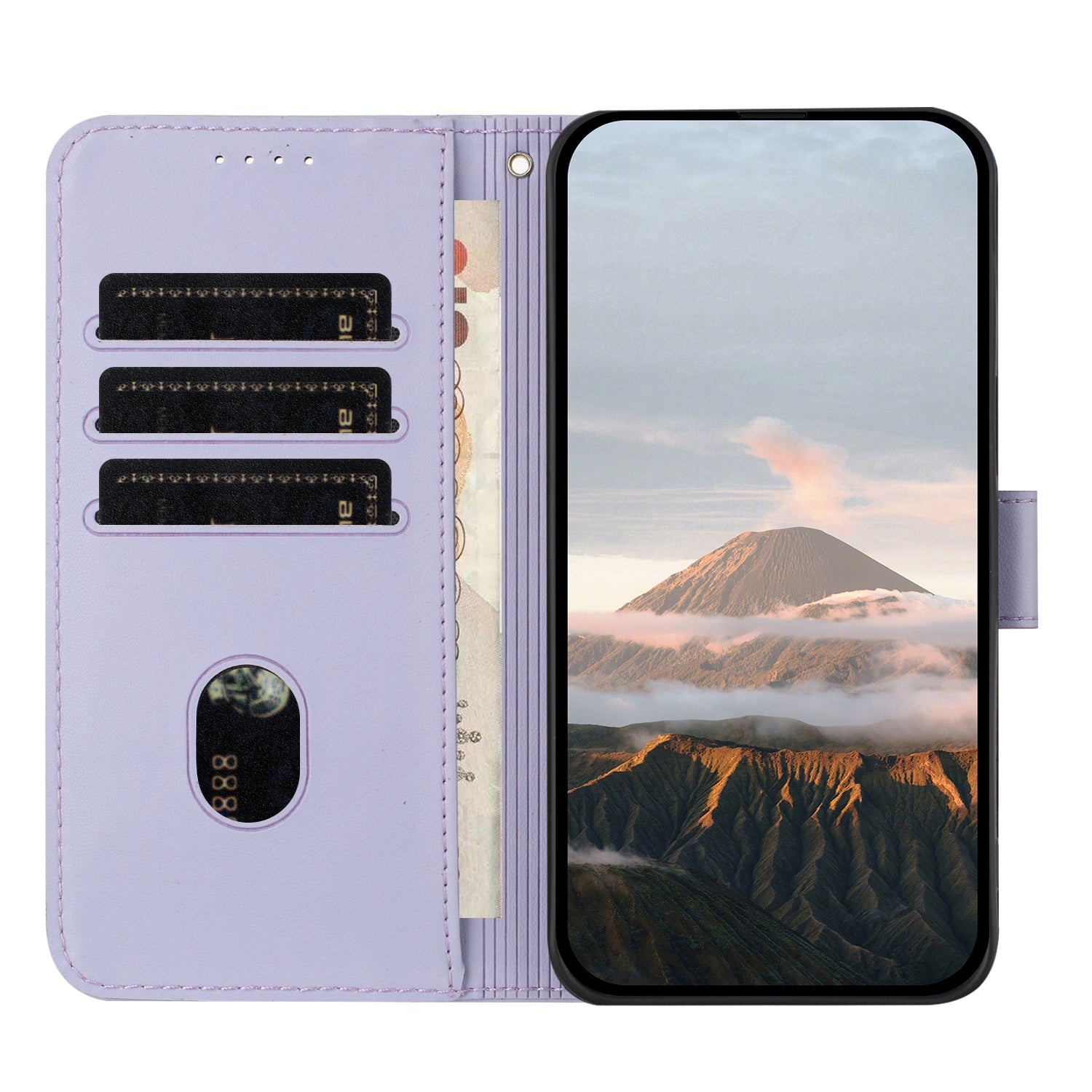 For Xiaomi Poco M8 Pro 5G / Redmi Note 15 Pro+ 5G (Global) Case Triangle Imprint Leather Phone Cover with Lanyard - Light Purple