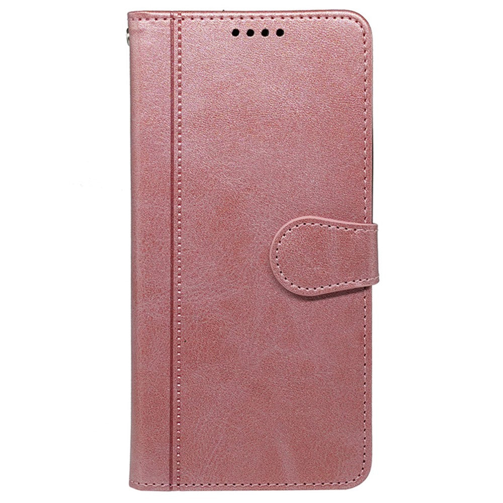 For Xiaomi Redmi Note 15 Pro 5G (Global) Case Calf Texture Leather Stand Book Style Phone Cover - Rose Gold
