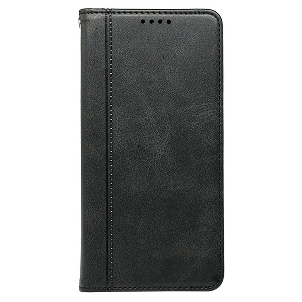 For Xiaomi Redmi Note 15 Pro 5G (Global) Case Hidden Magnetic Closure Calf Texture Leather Phone Cover - Black